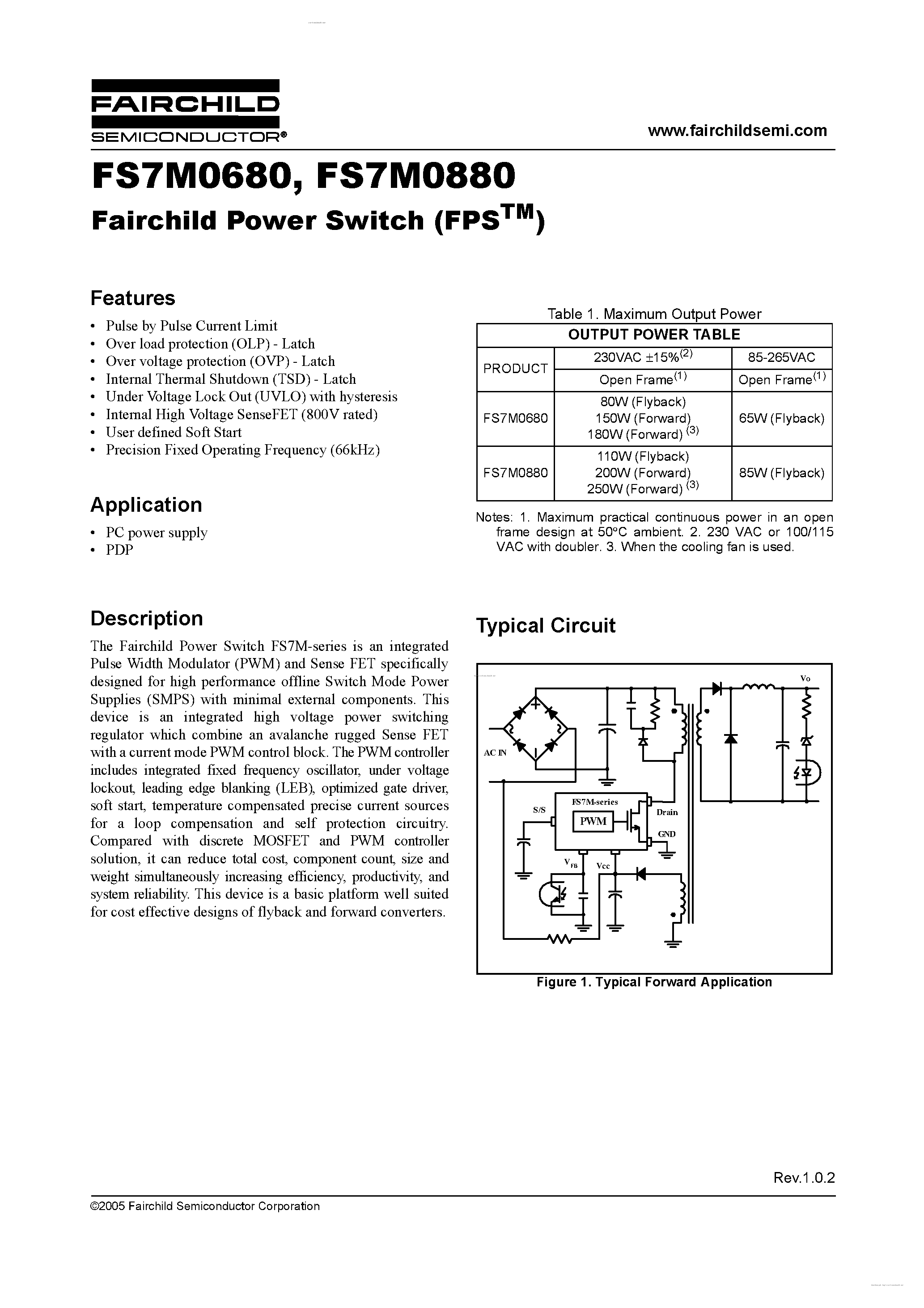 Даташит 7M0880 - страница 1