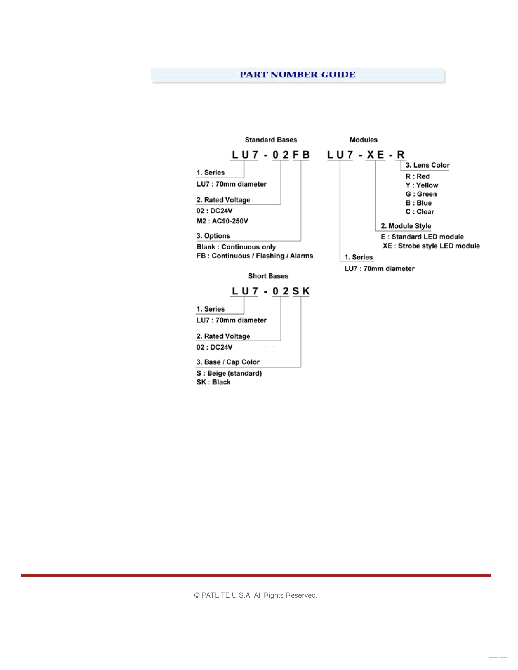 Datasheet LU7 - page 2