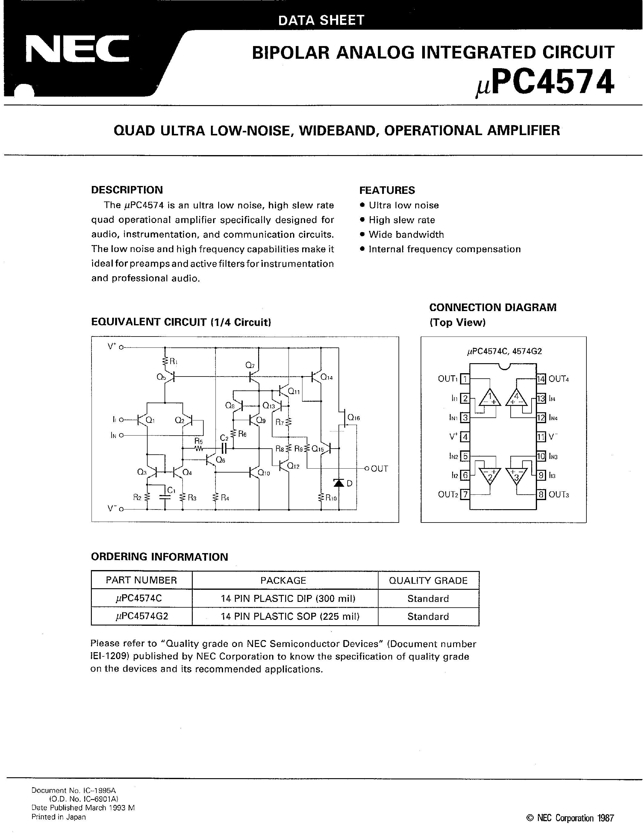Datasheet C4574G - page 1