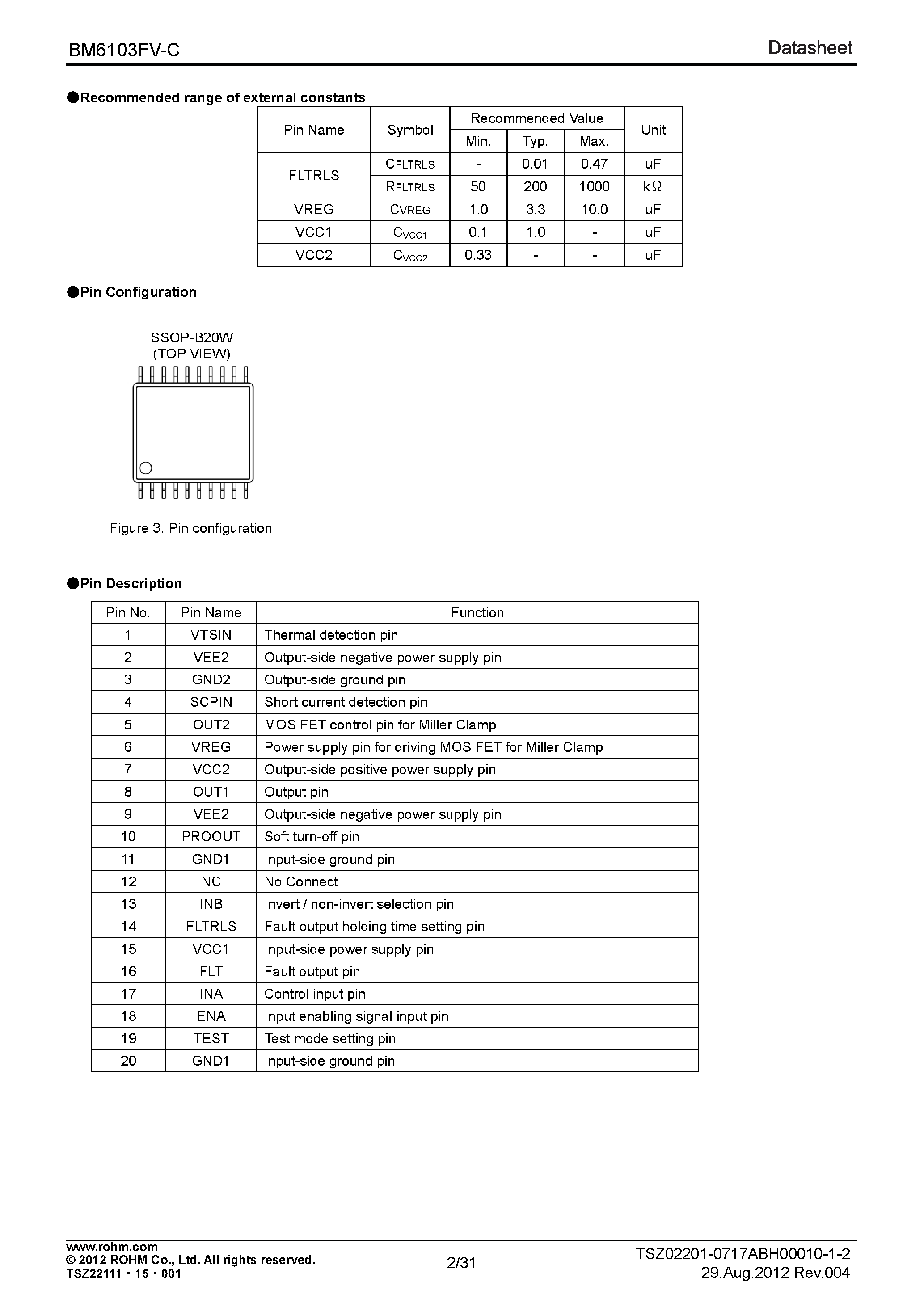 Даташит BM6103FV-C - страница 2