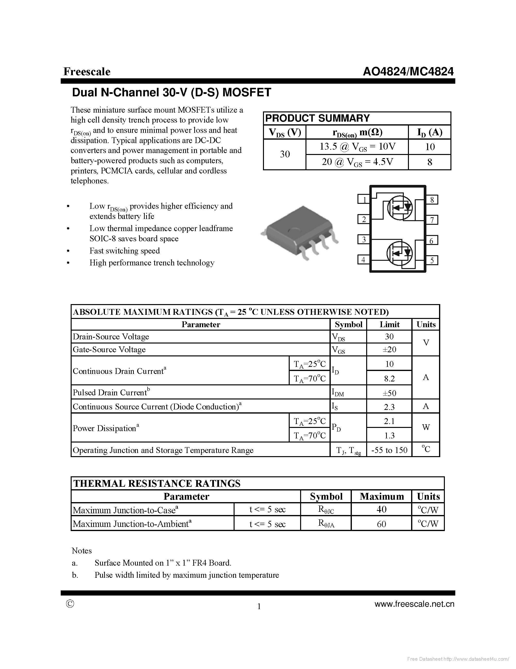 Datasheet MC4824 - page 1