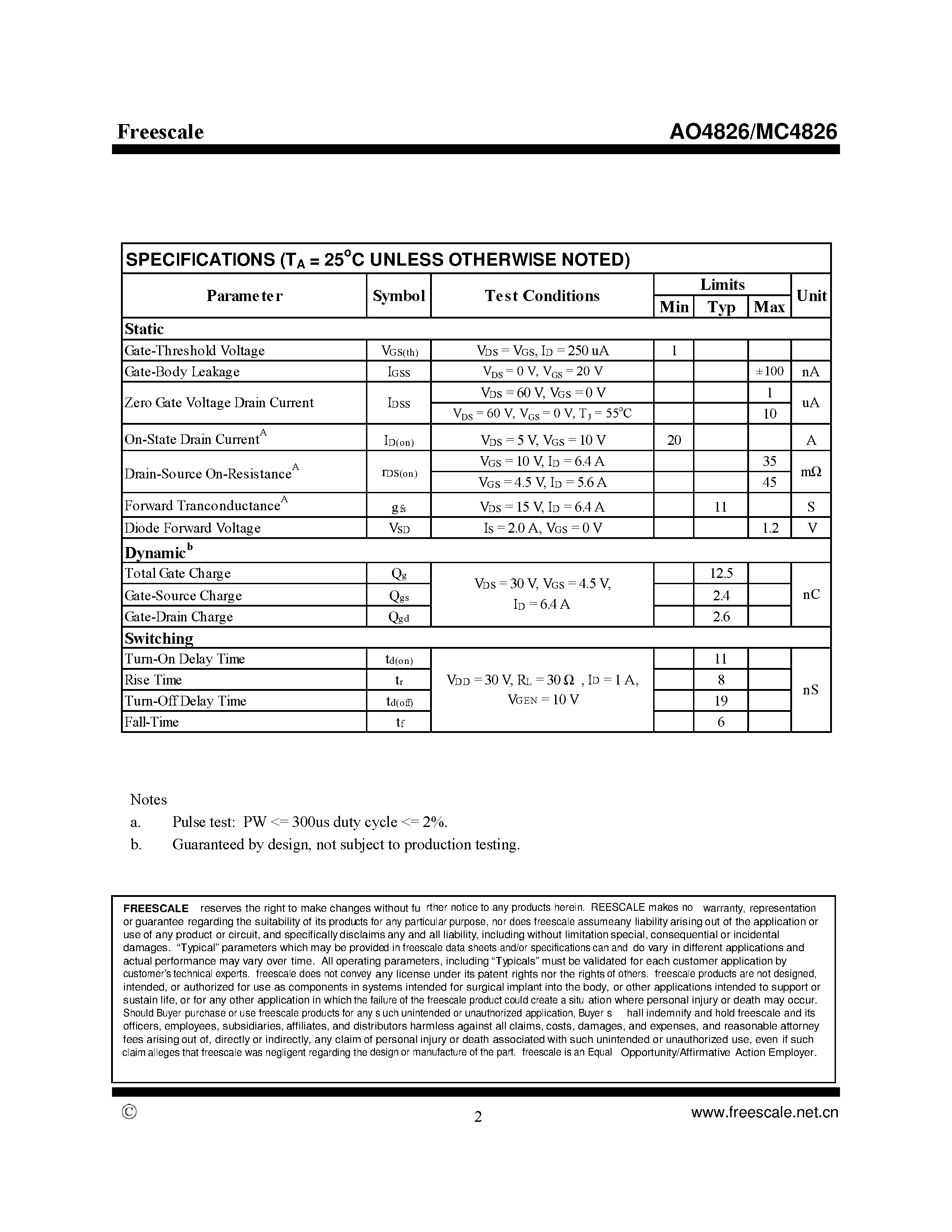 Даташит на микросхему MC4826 страница 2 Даташит MC4826 - страница 2