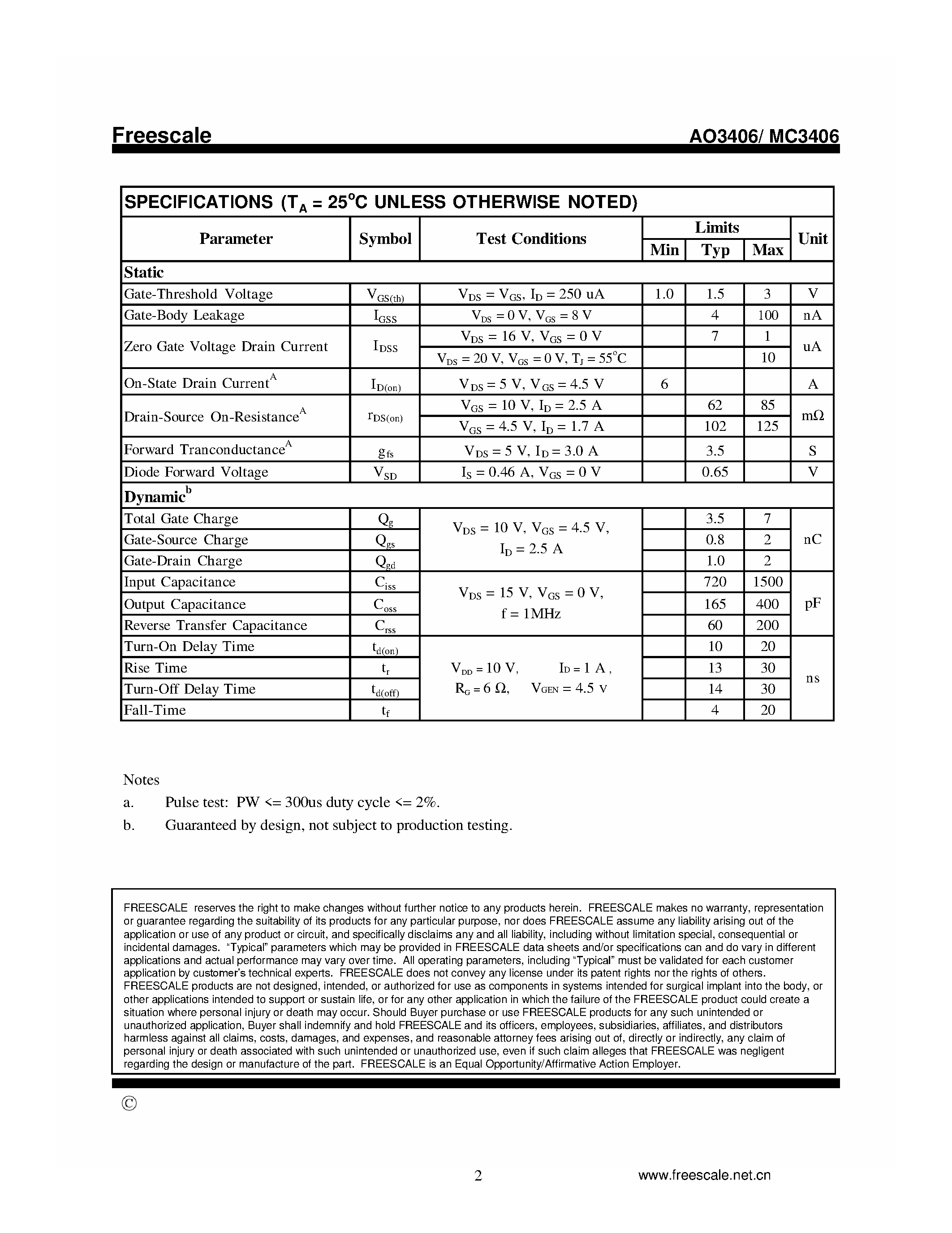 Даташит на микросхему MC3406 страница 2 Даташит MC3406 - страница 2