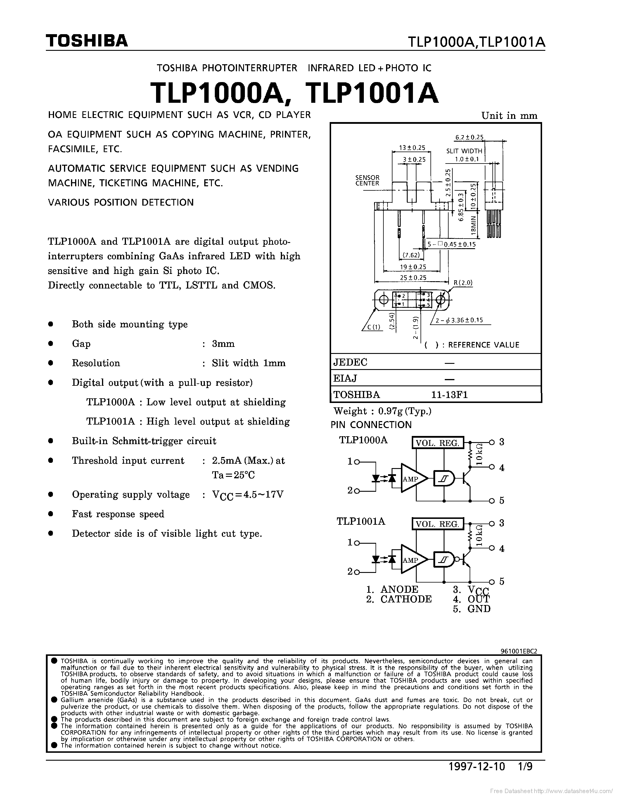 Datasheet TLP1000A - page 1