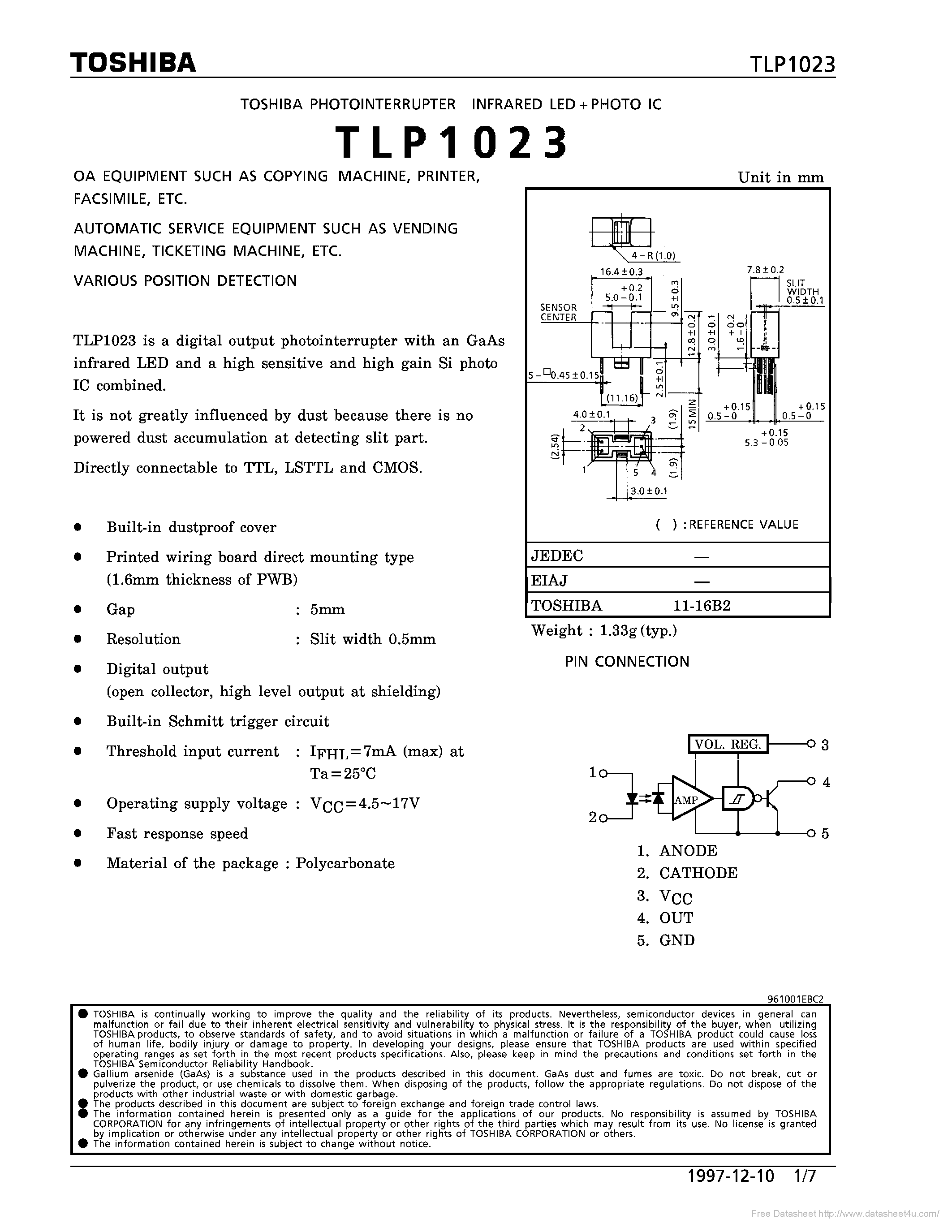 Datasheet TLP1023 - page 1