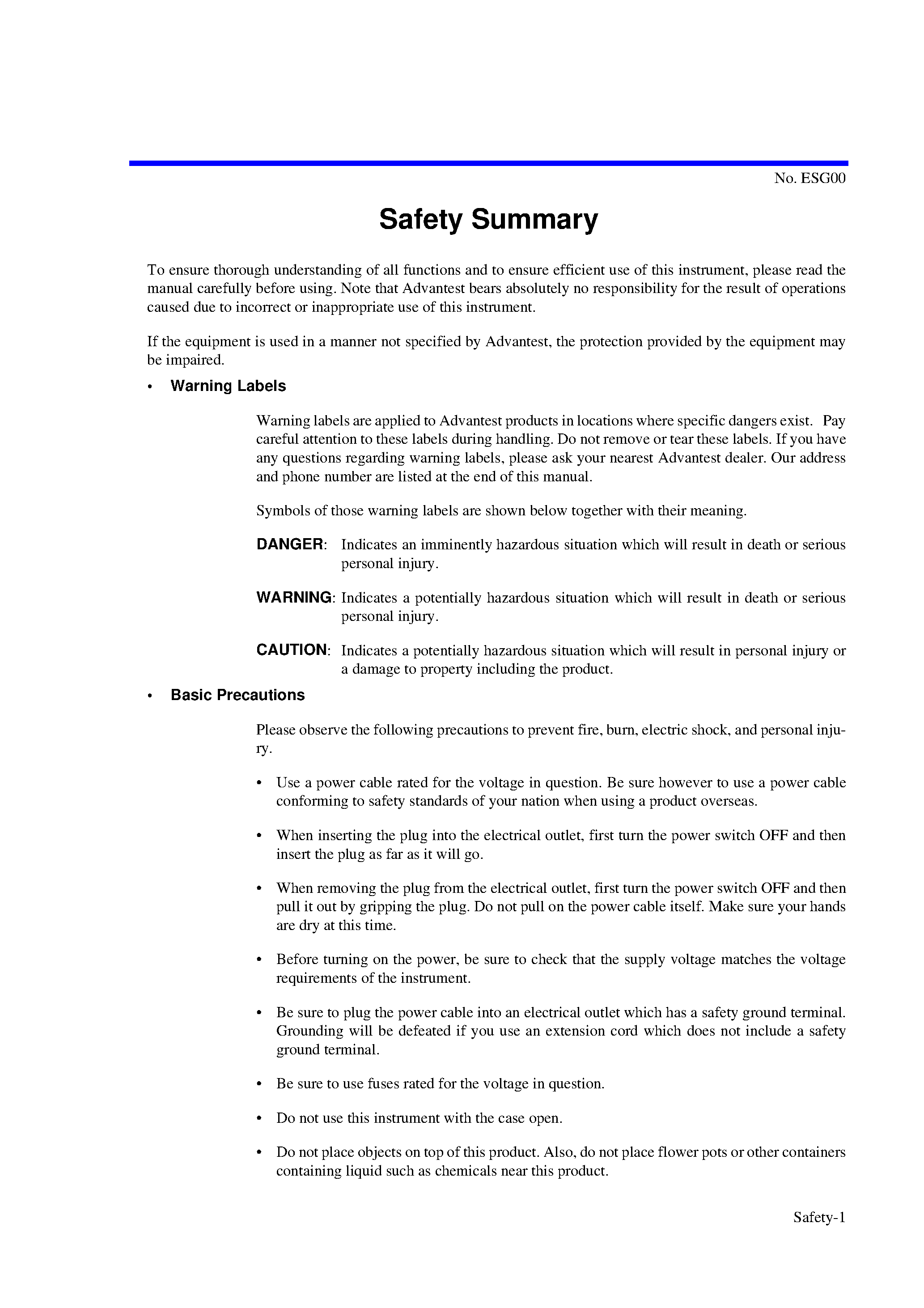 Datasheet Advantest R3264 - page 2