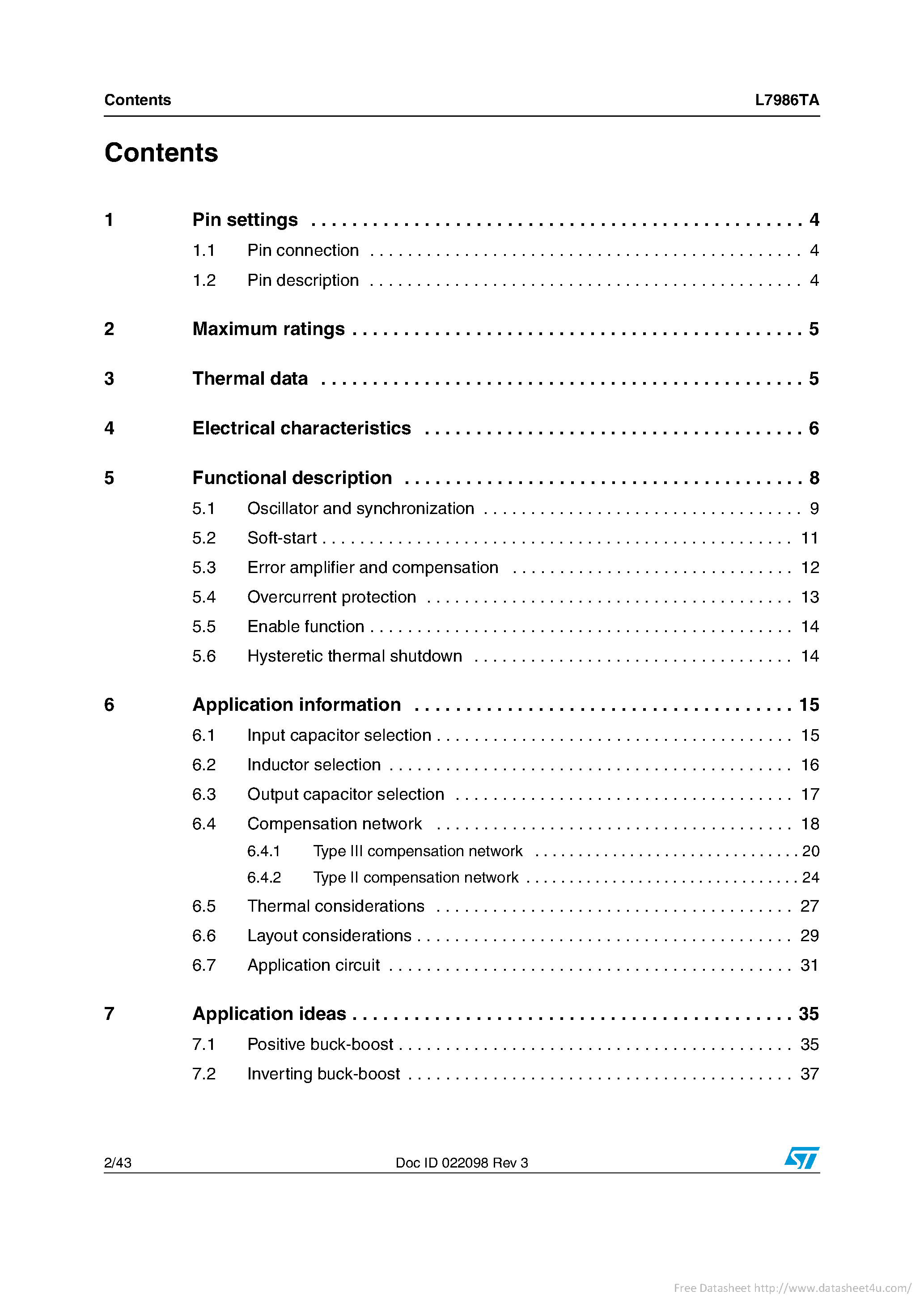 Даташит на микросхему L7986TA страница 2 Даташит L7986TA - страница 2