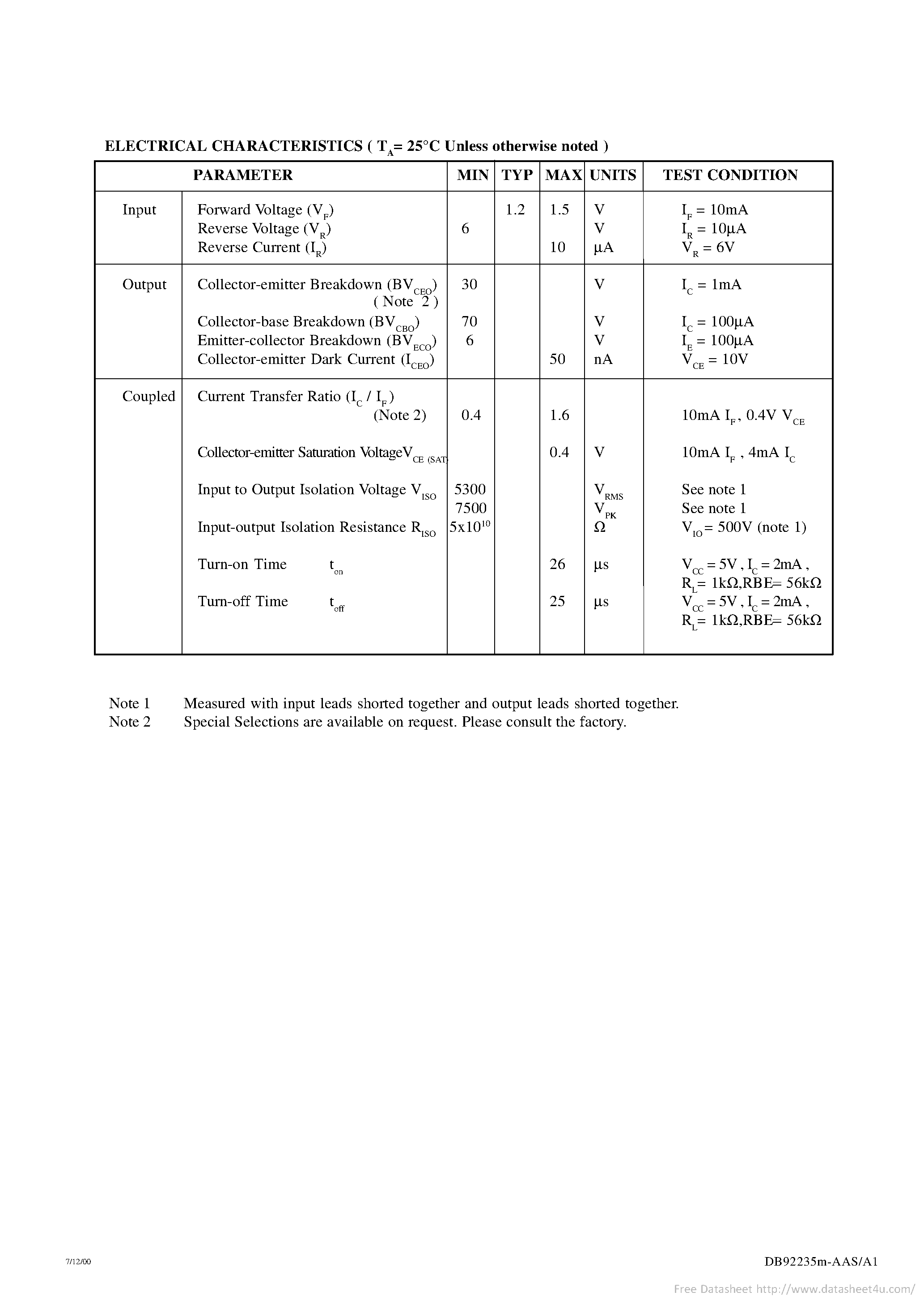 Datasheet CNX72A - page 2
