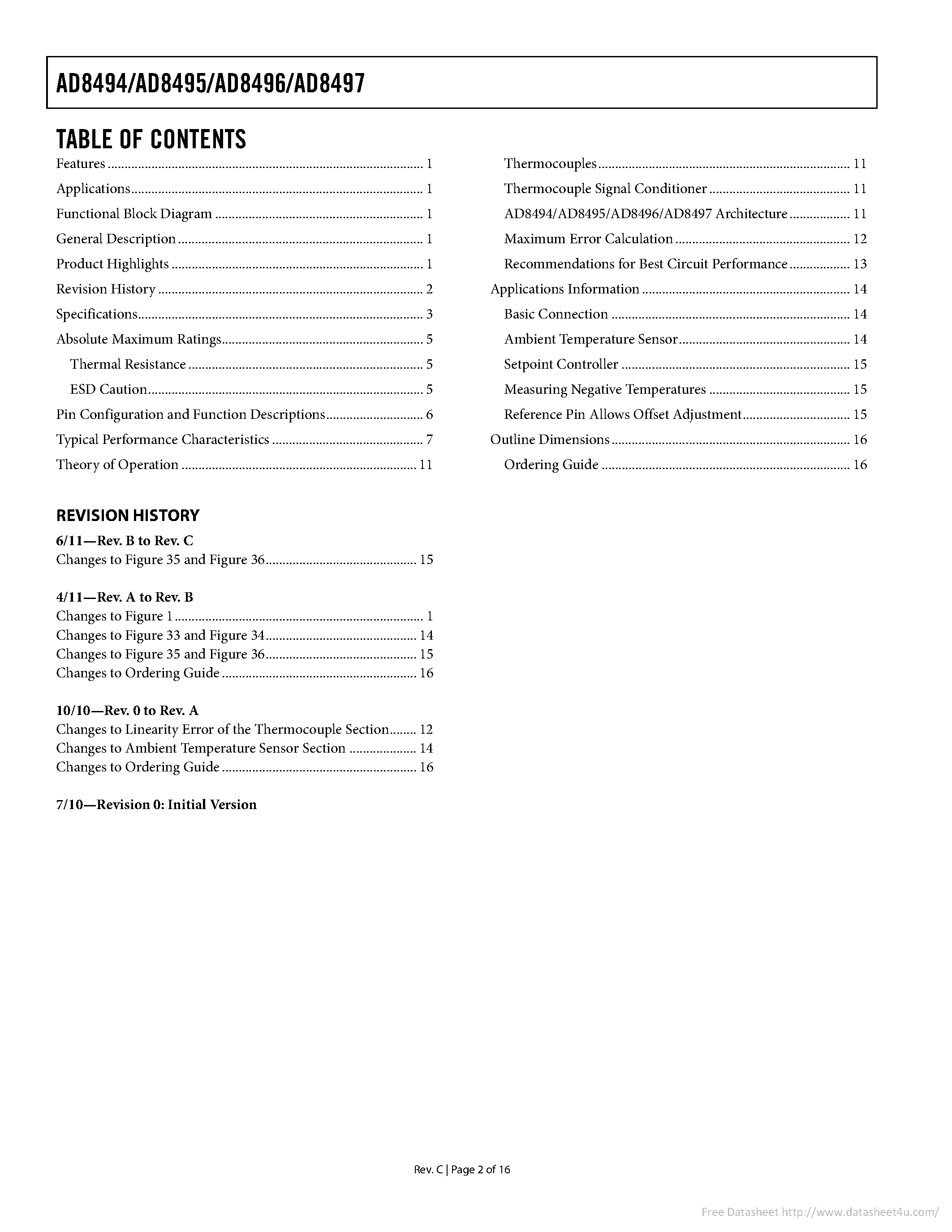 Datasheet ADC8494 - page 2