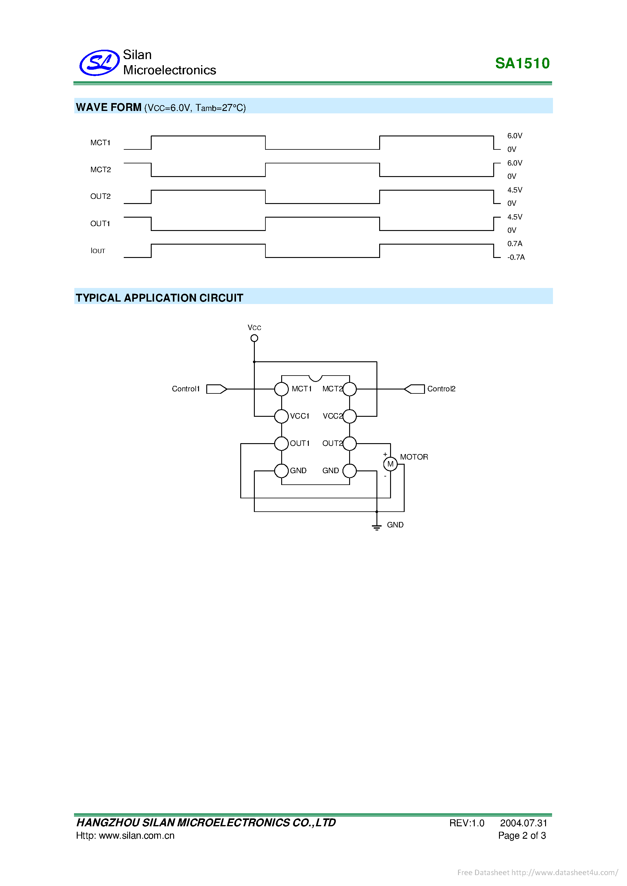 Datasheet SA1510 - page 2