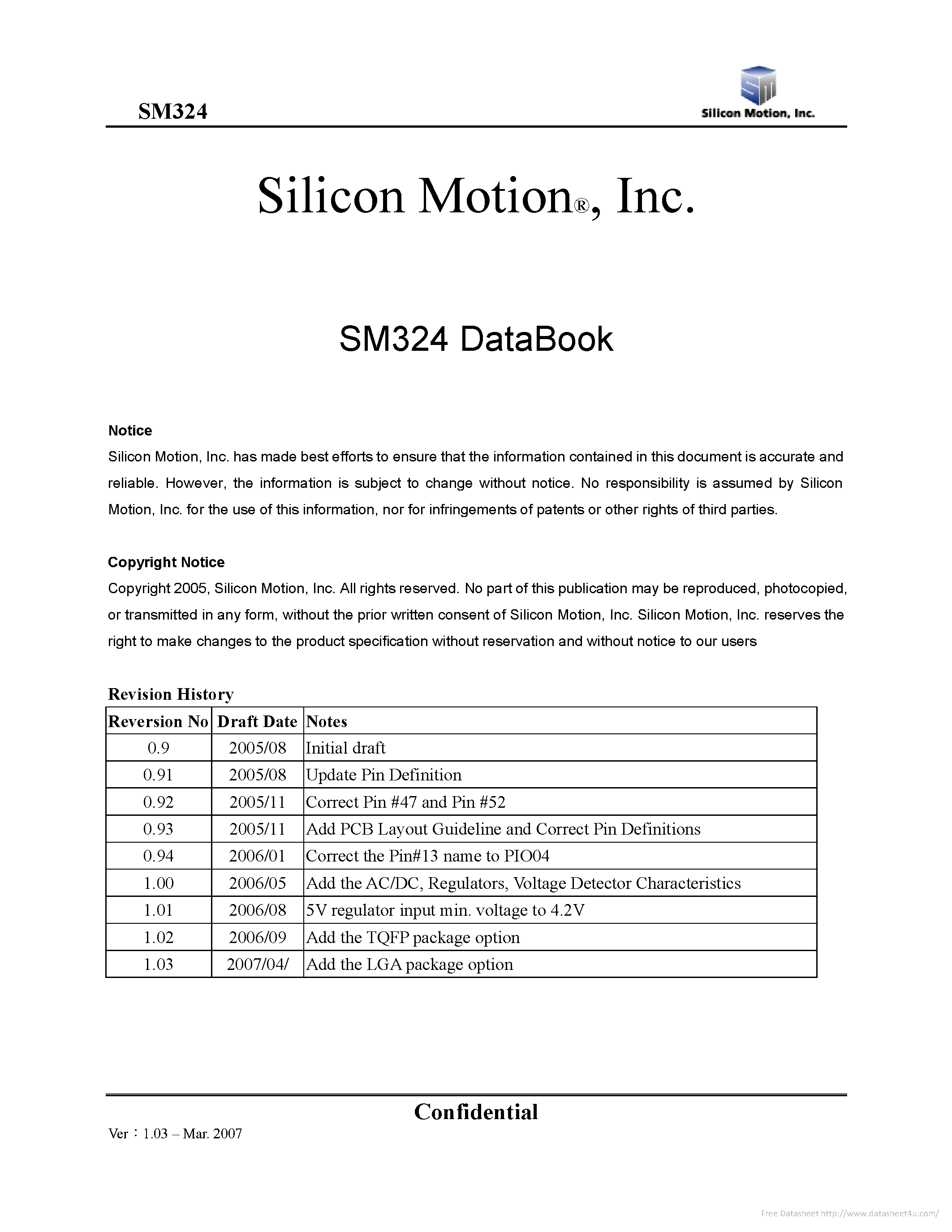 Datasheet SM324 page 2 Datasheet SM324 - page 2