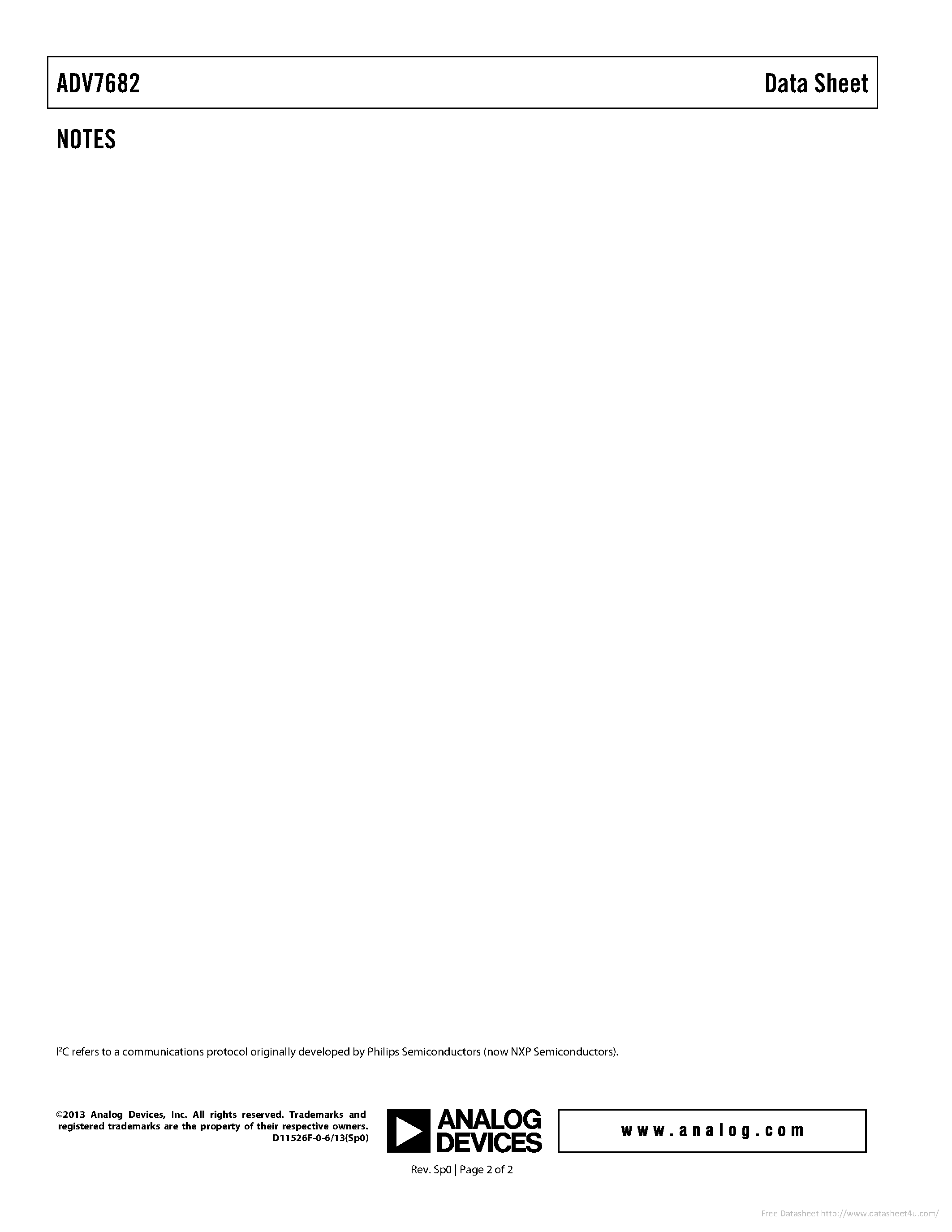 Даташит ADV7682 - страница 2