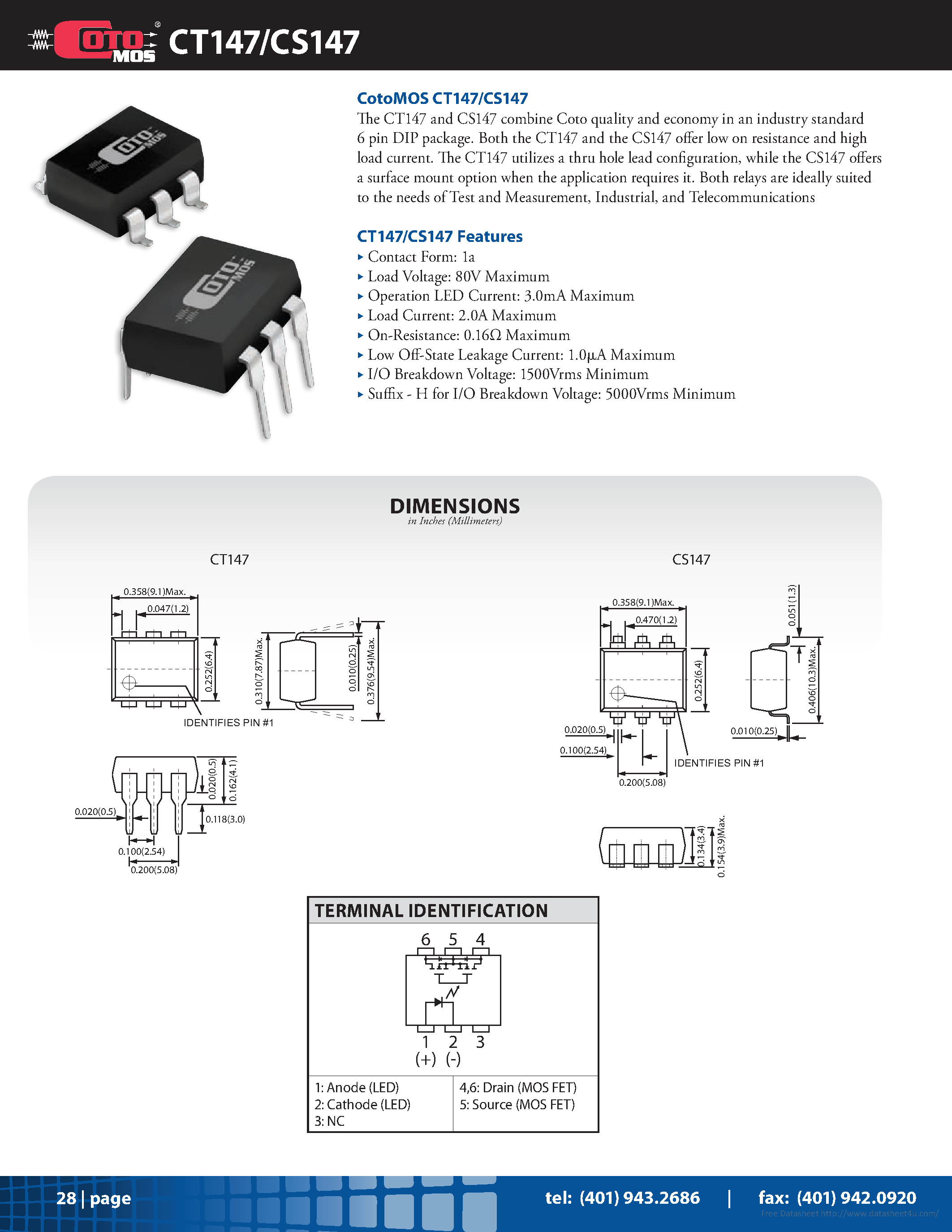 Даташит на микросхему CS147 страница 1 Даташит CS147 - страница 1