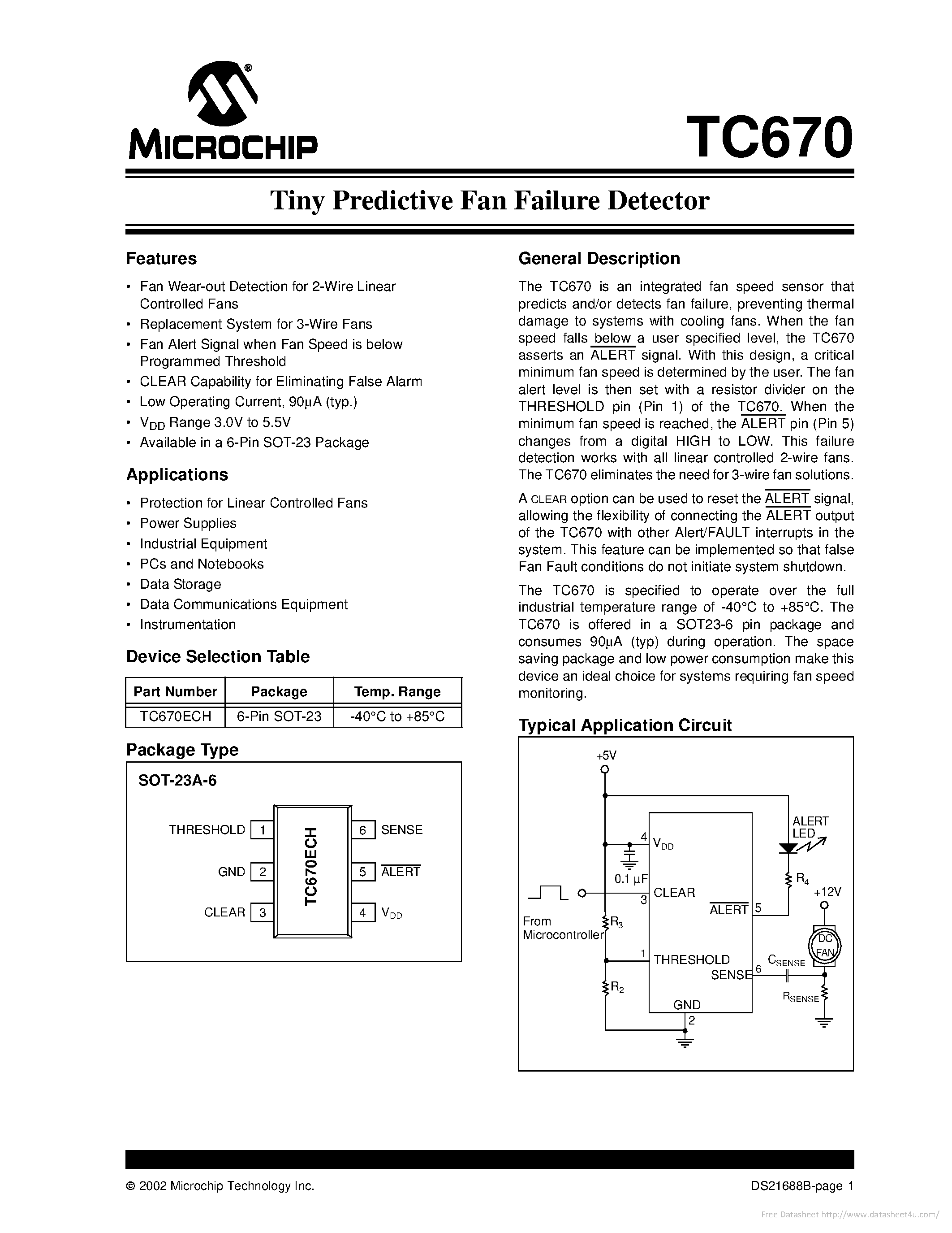 Datasheet TC670 - page 1