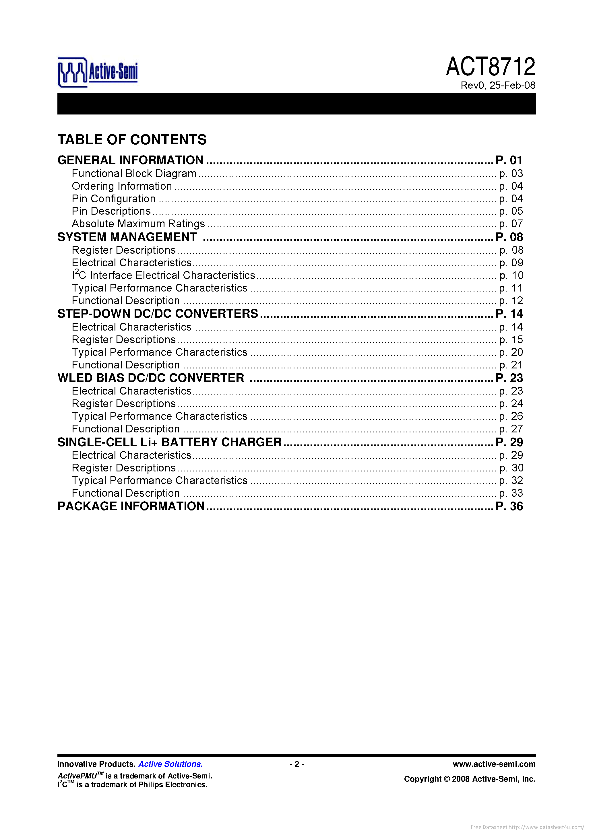 Даташит ACT8712 - страница 2