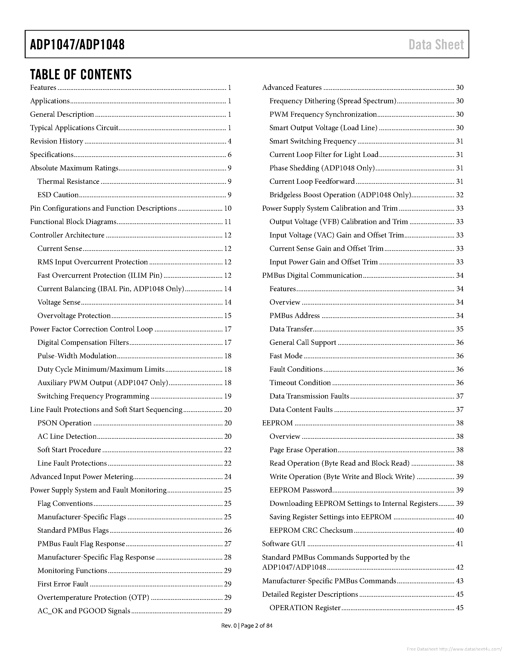 Даташит ADP1047 - страница 2