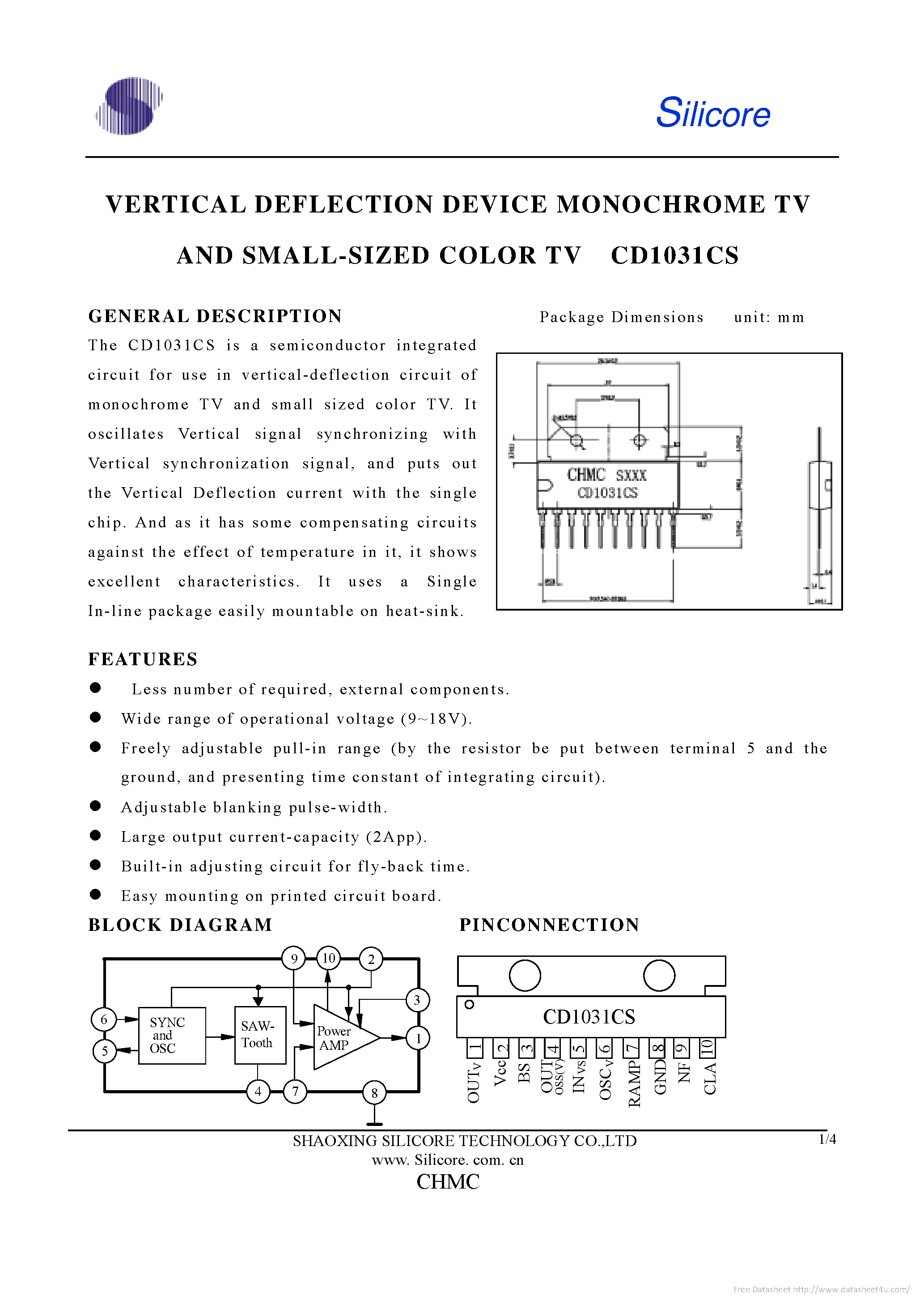 Datasheet CD1031CS - page 1