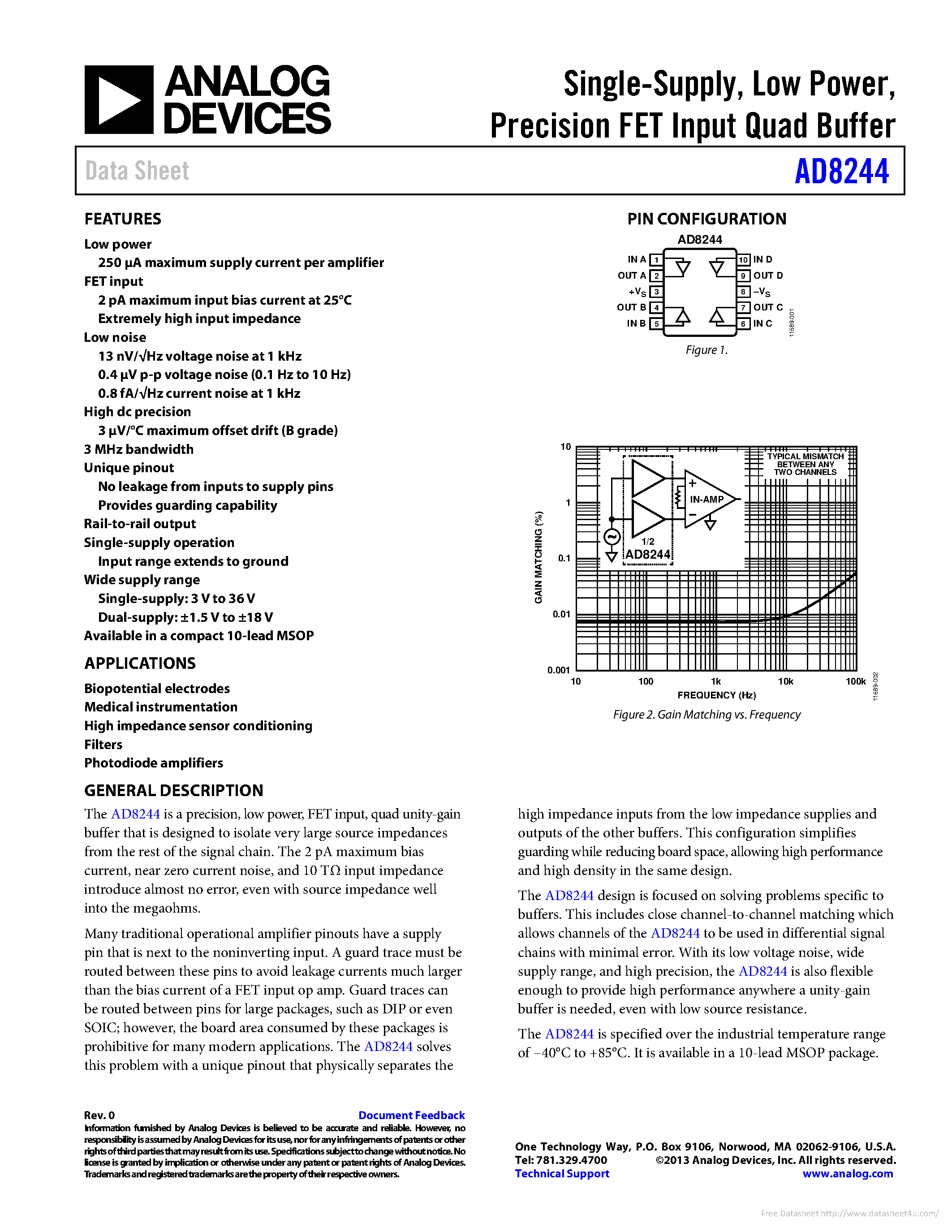 Datasheet AD8244 - page 1