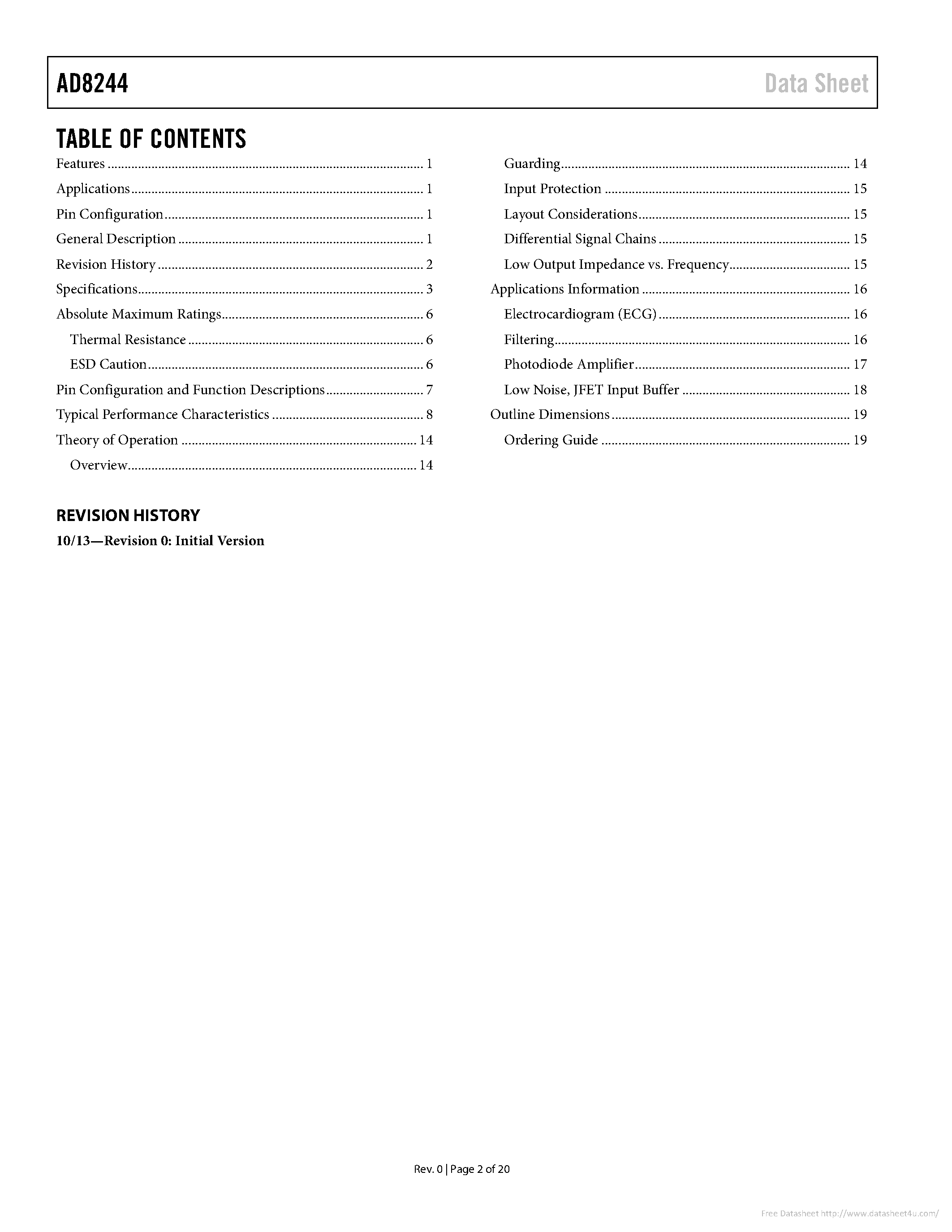 Datasheet AD8244 - page 2
