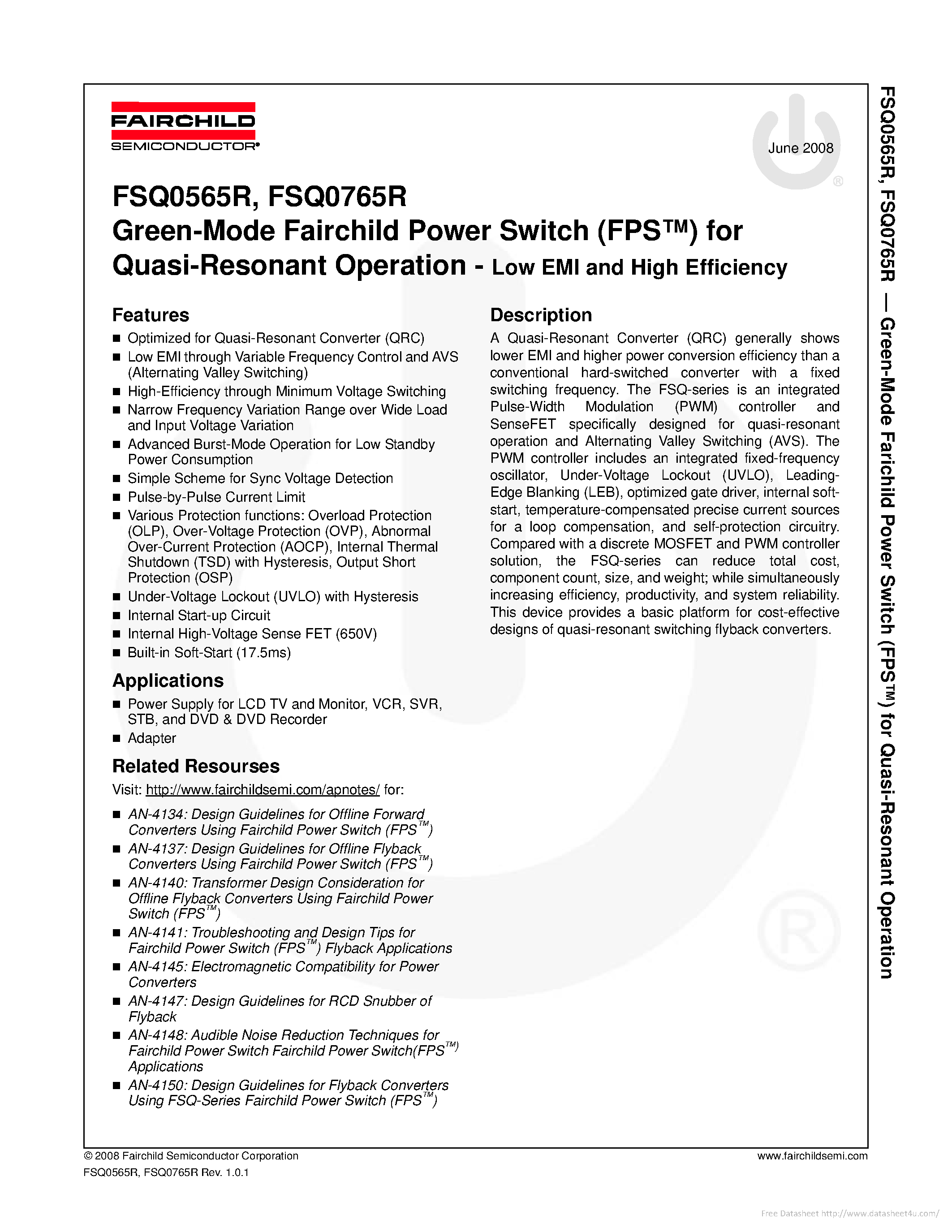 Даташит Q0765R - страница 1