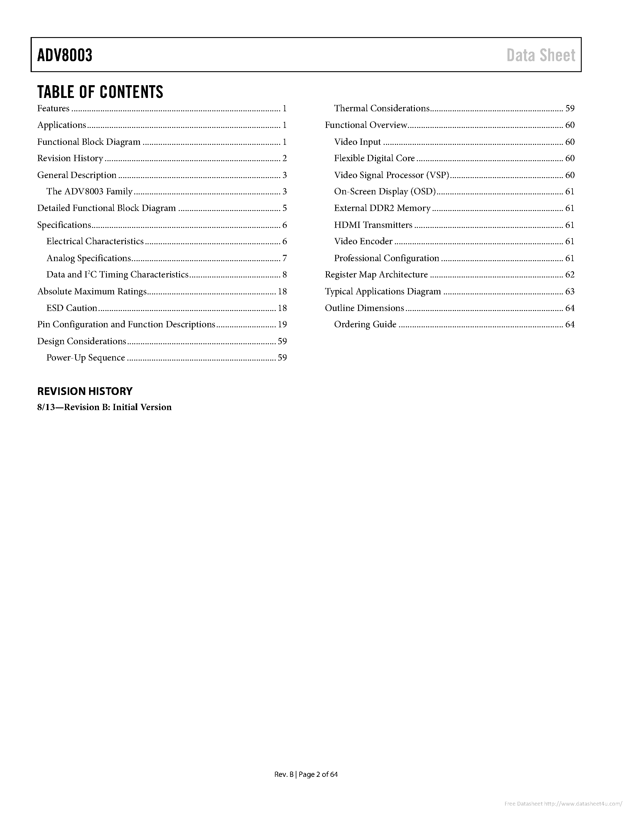 Даташит ADV8003 - страница 2