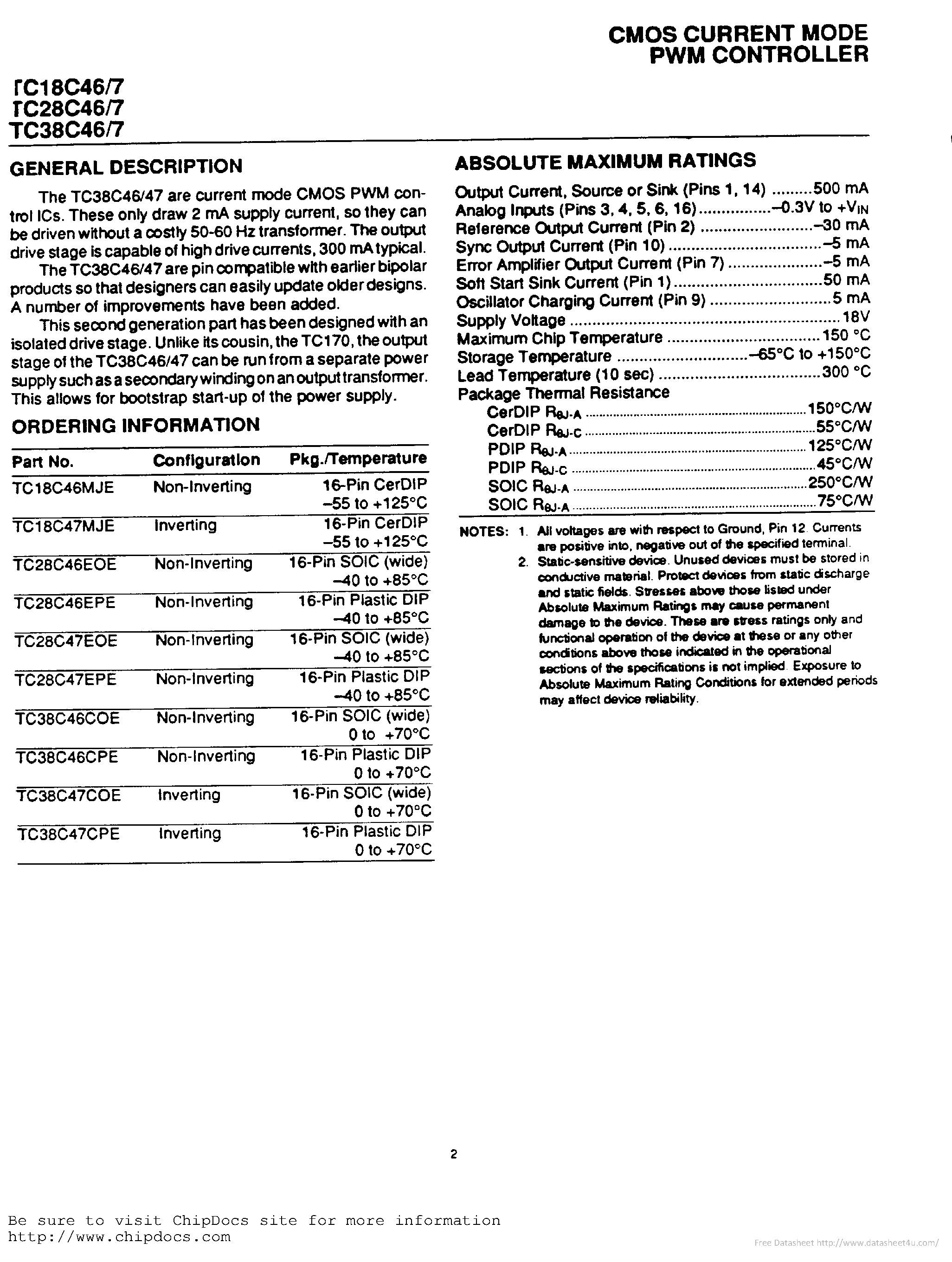 Datasheet TC38C46 page 2 Datasheet TC38C46 - page 2