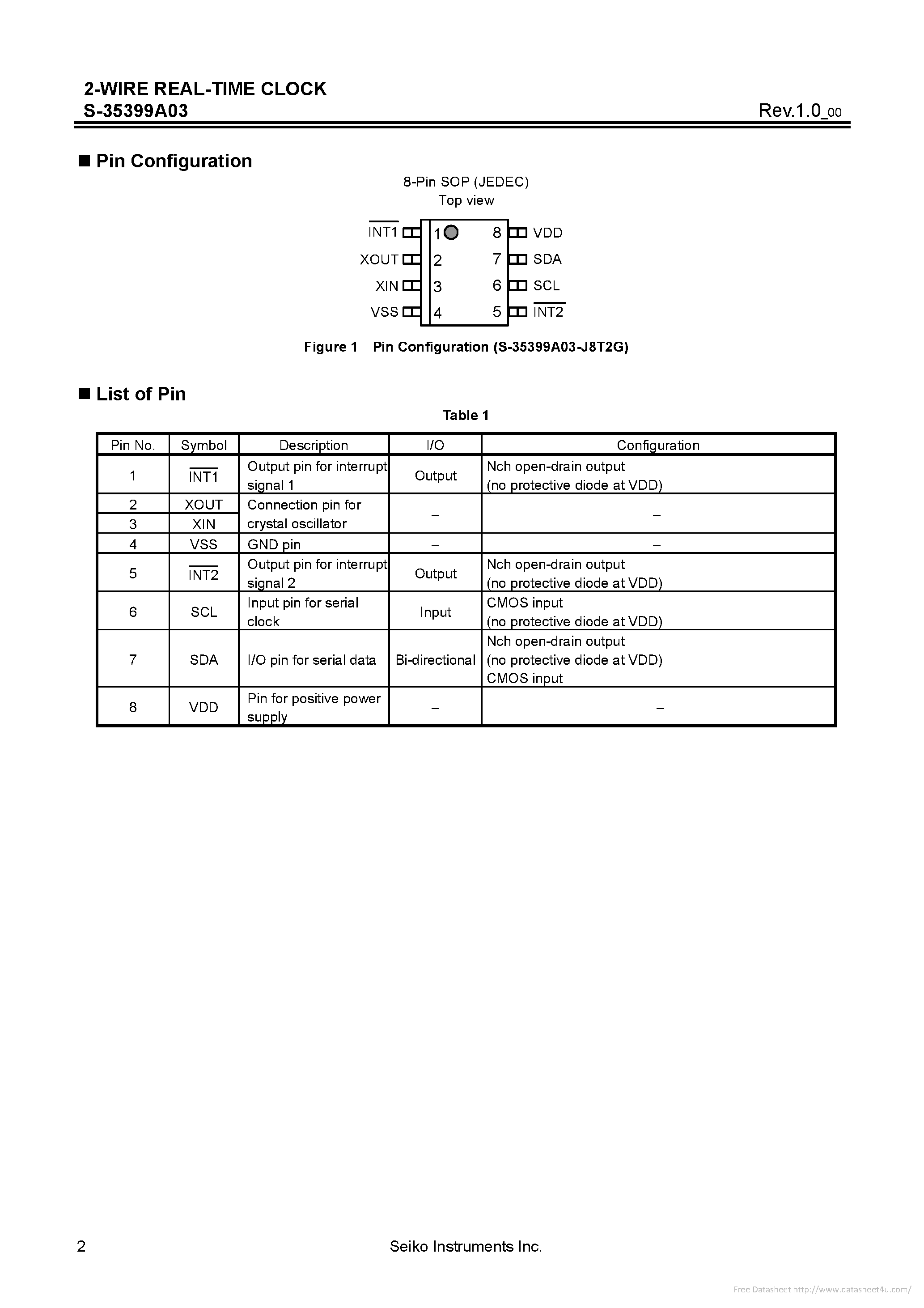 Datasheet S-35399A03 - page 2