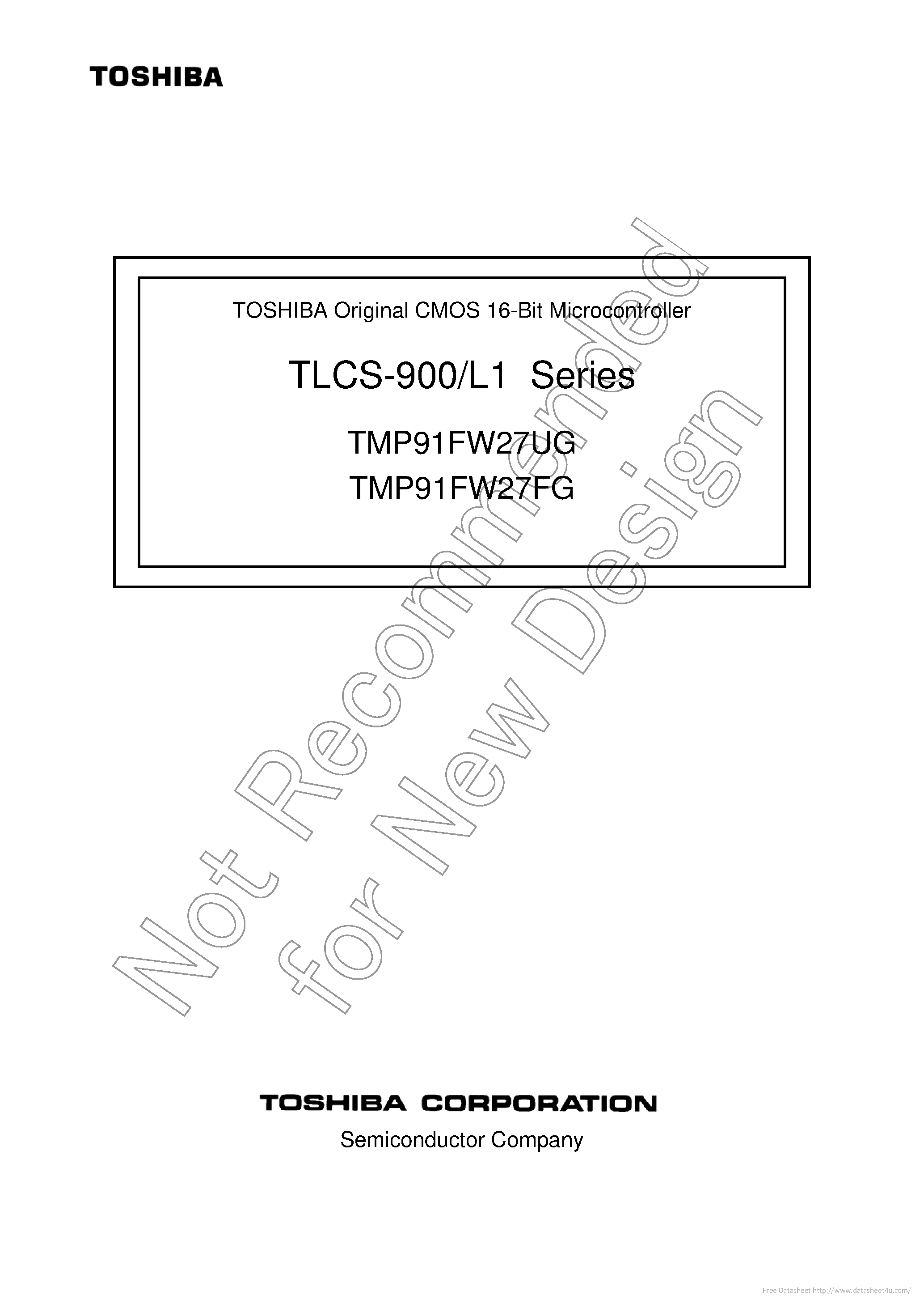 Datasheet TMP91FW27FG - page 1