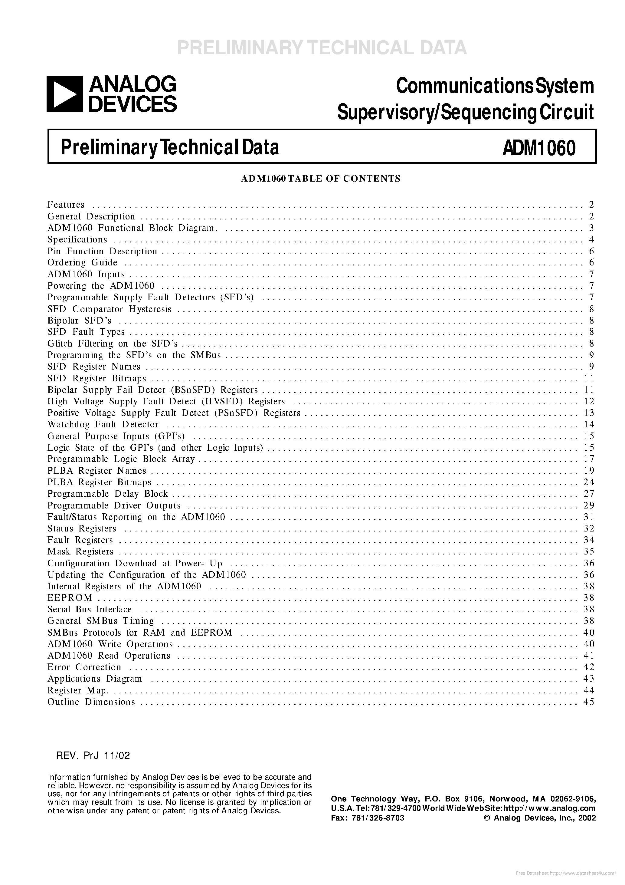 Datasheet ADM1060 - page 1