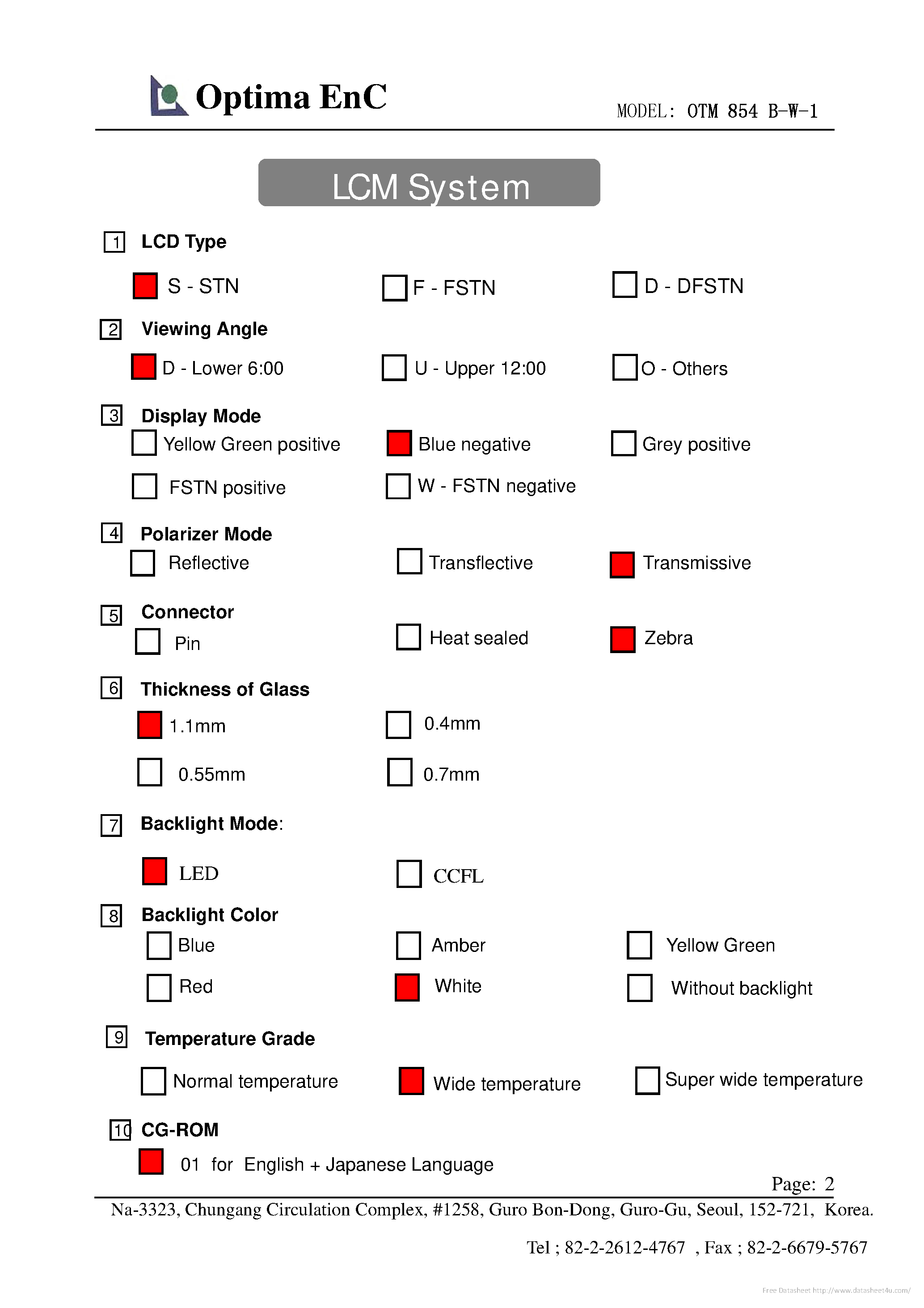 Даташит на микросхему OTM854 B-W-1 страница 2 Даташит OTM854 B-W-1 - страница 2