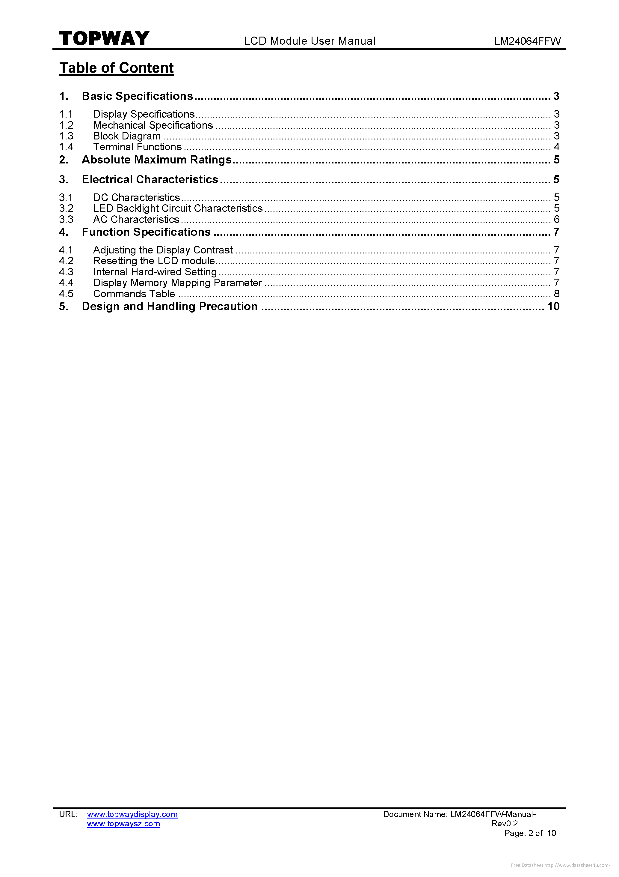 Datasheet LM24064FFW - page 2