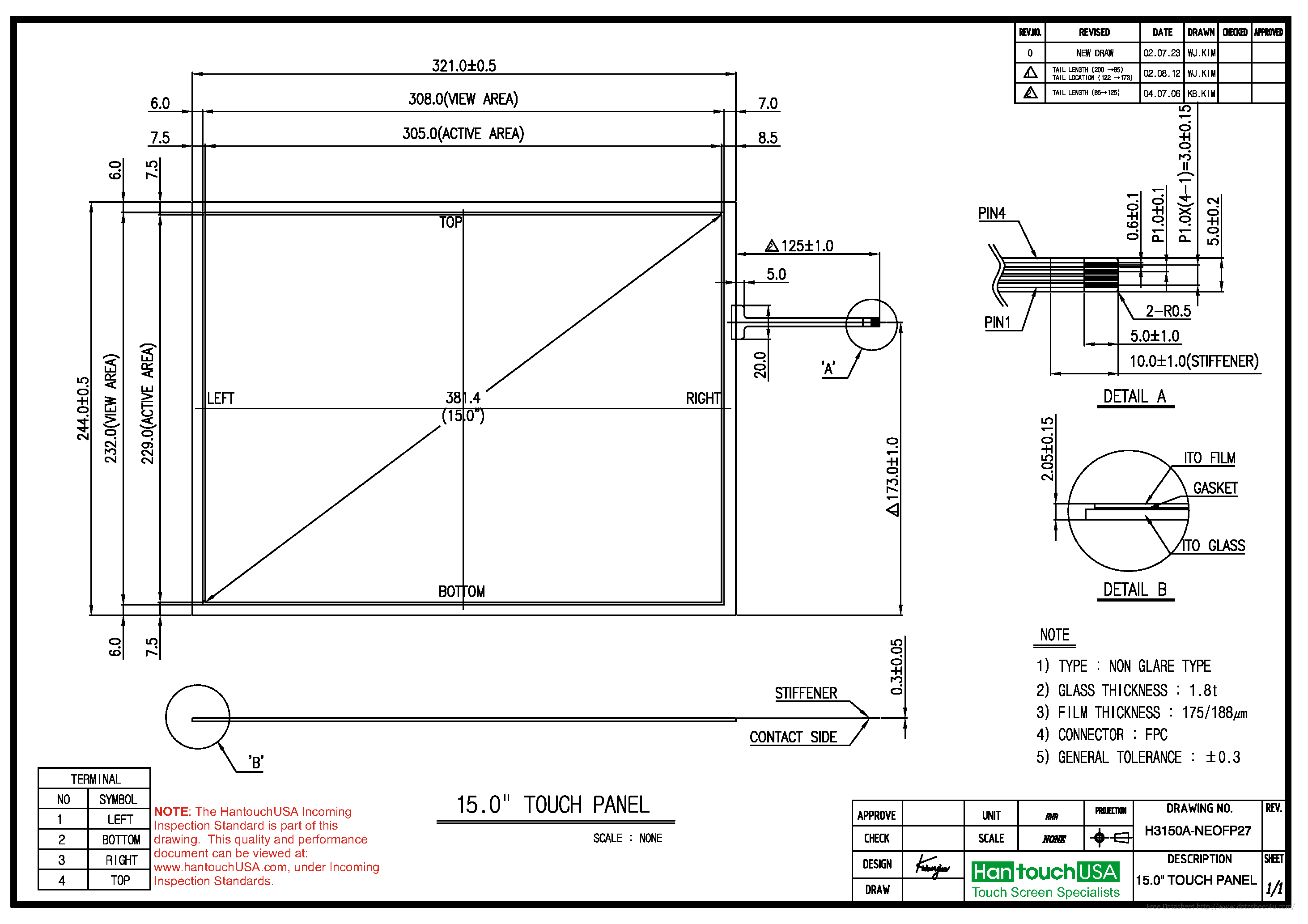 Datasheet TP150S - page 1