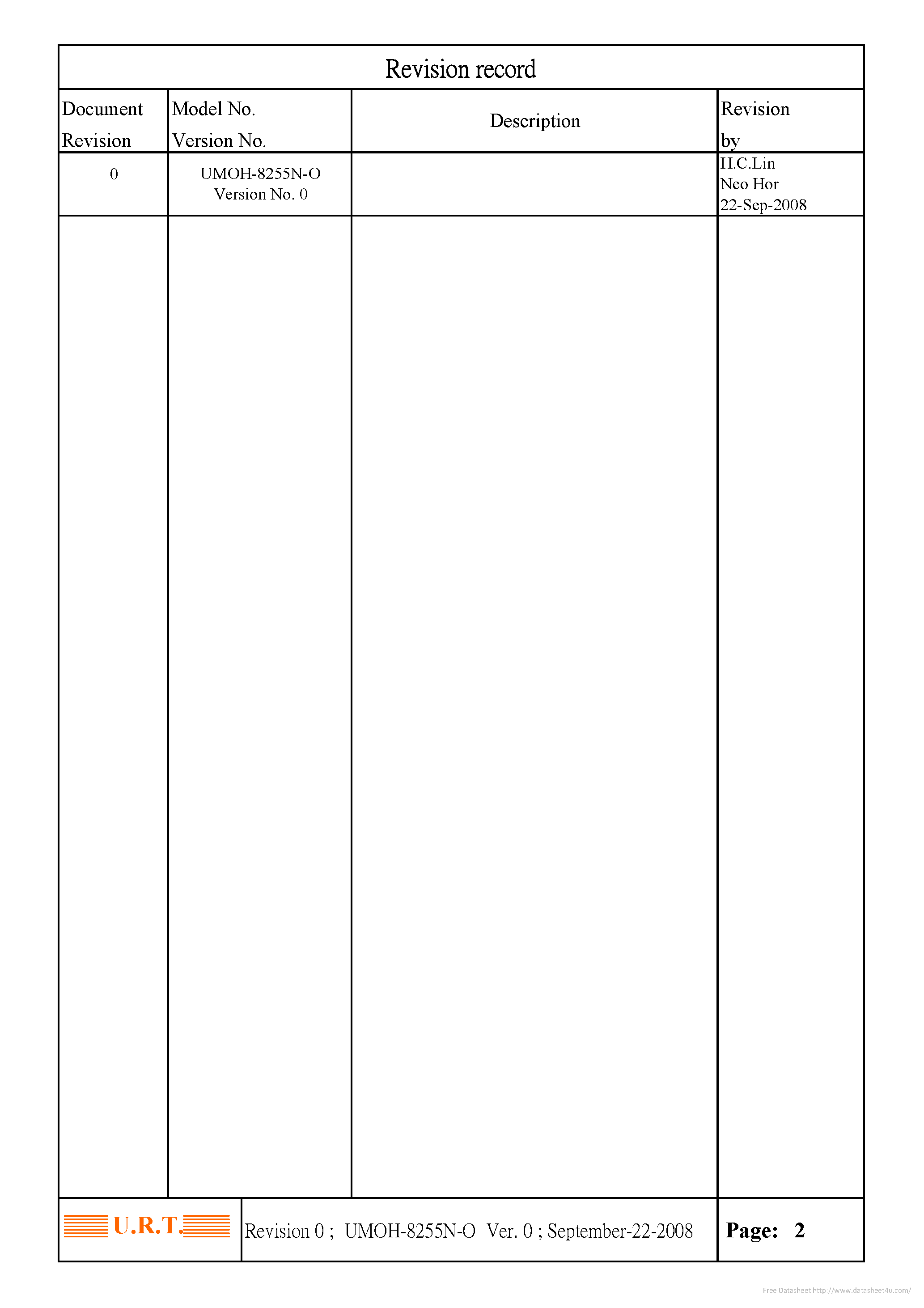 Datasheet UMOH-8255N-O page 2 Datasheet UMOH-8255N-O - page 2