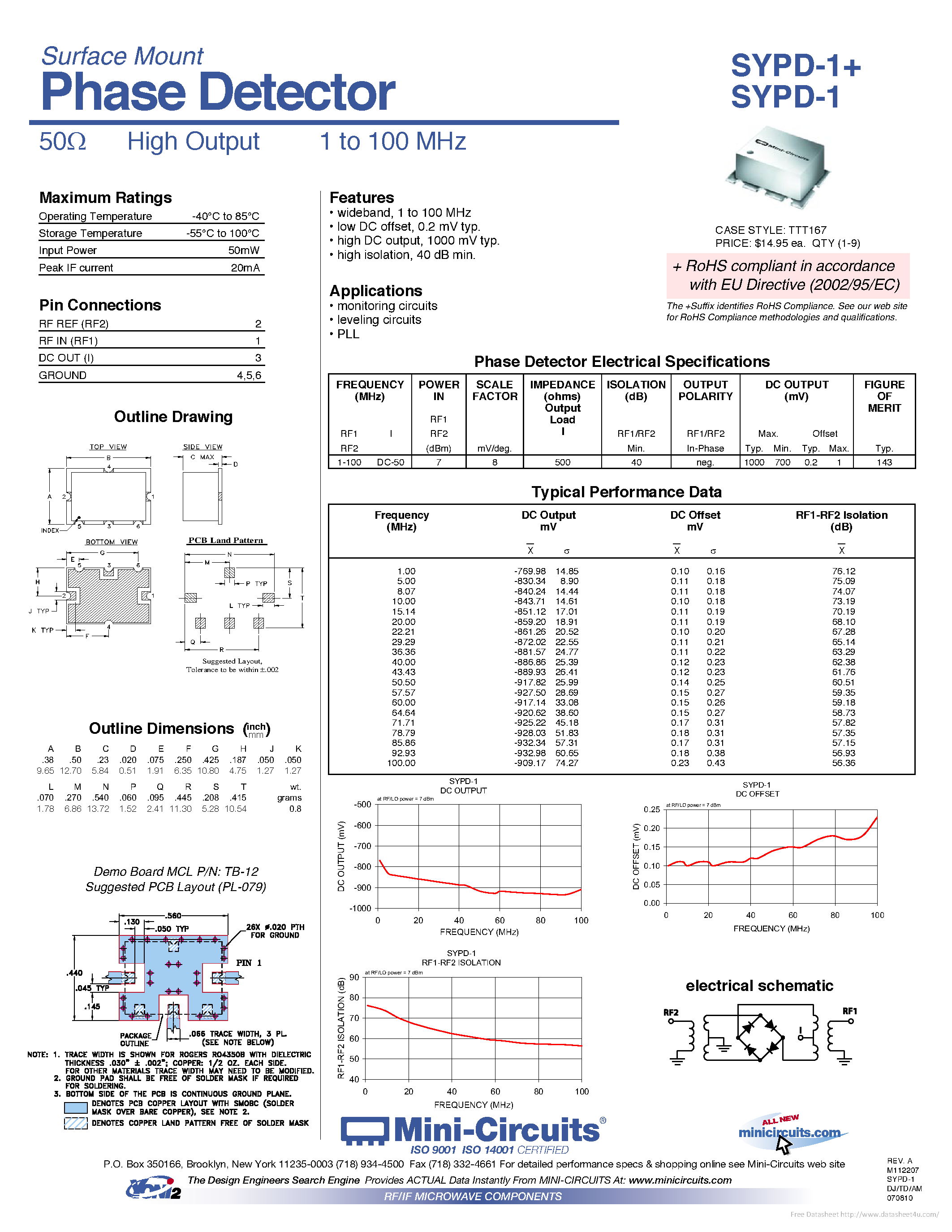 Datasheet SYPD-1 - page 1
