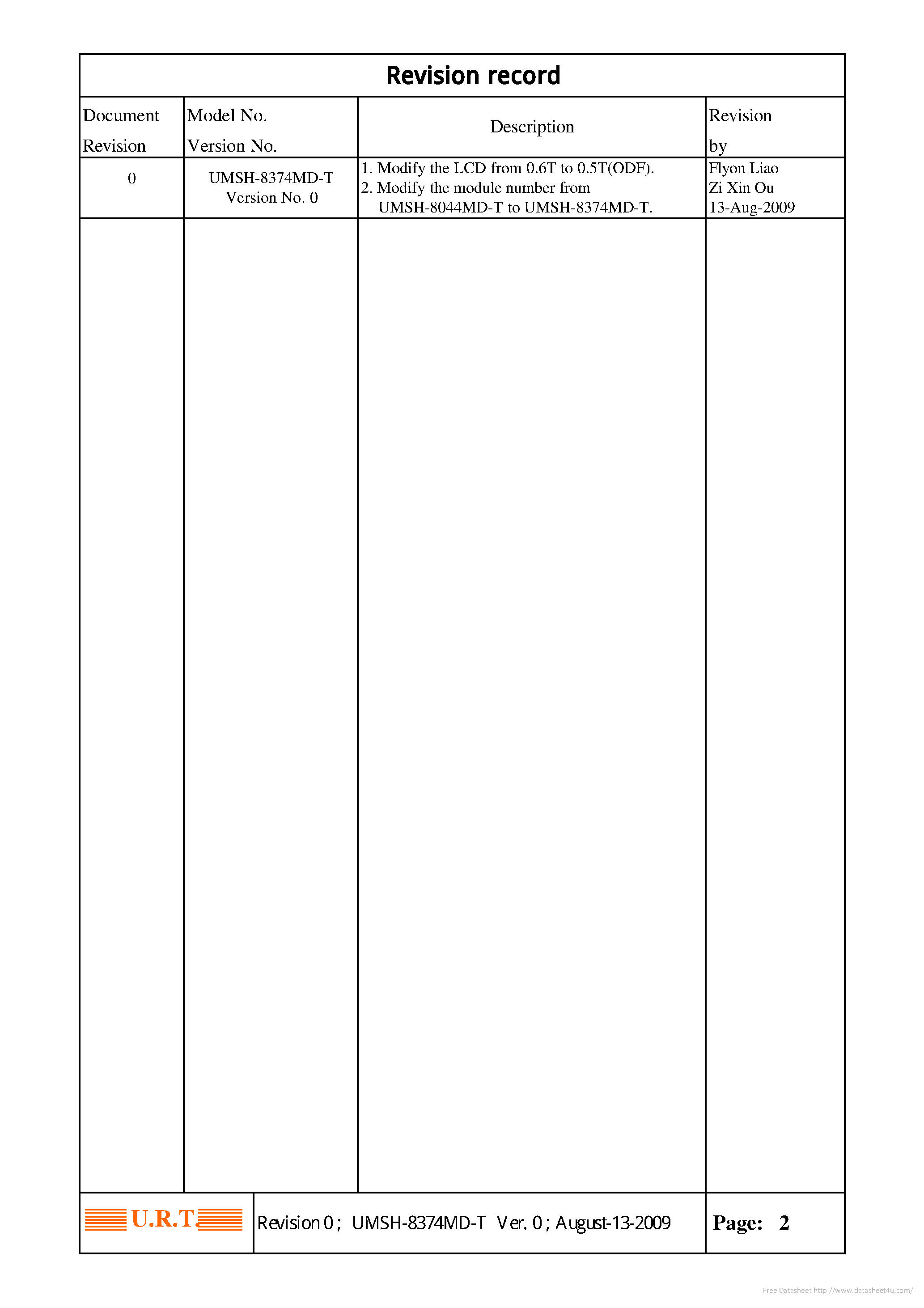 Datasheet UMSH-8374MD-T - page 2
