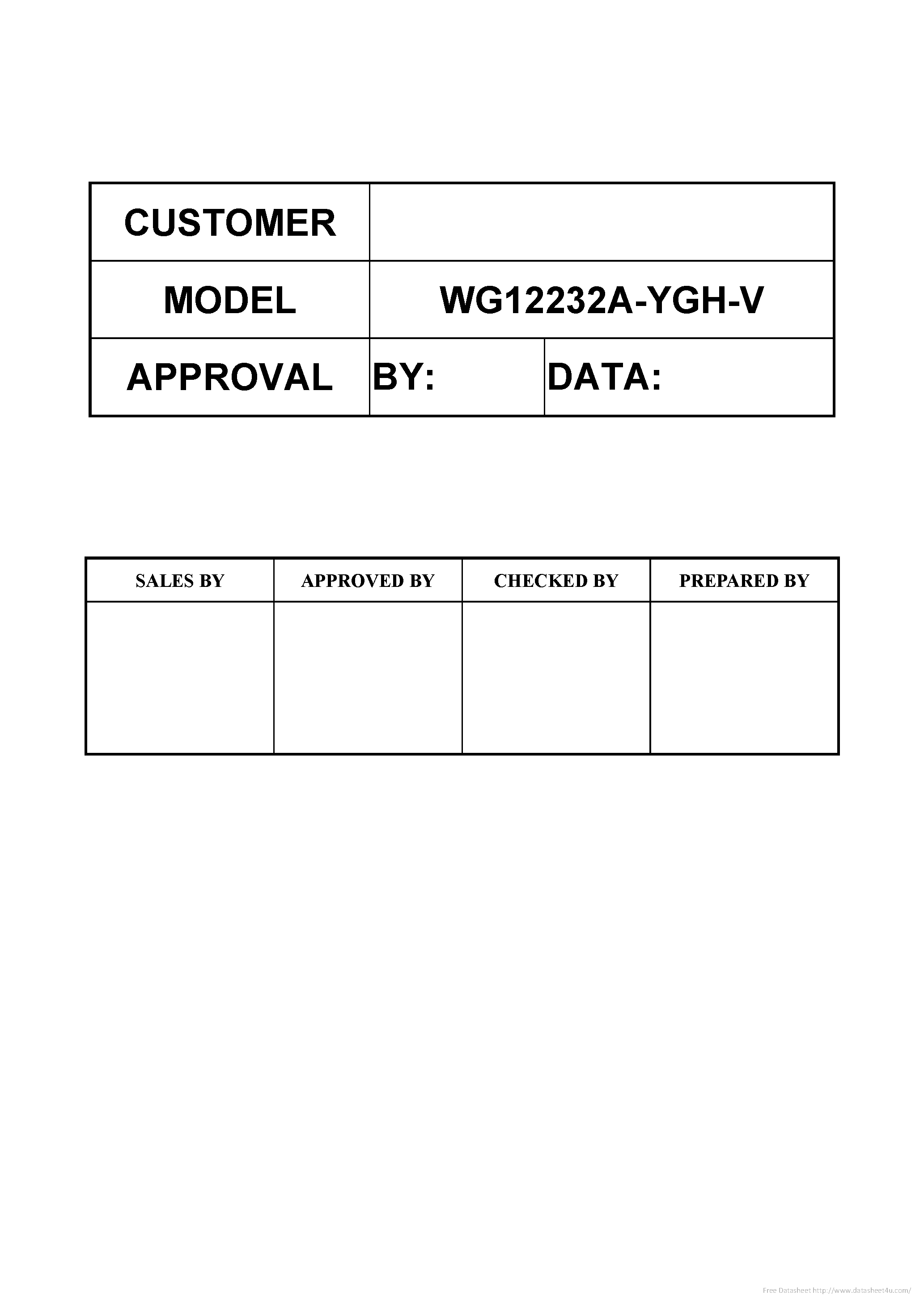 Даташит WG12232A-YGH-V - страница 1
