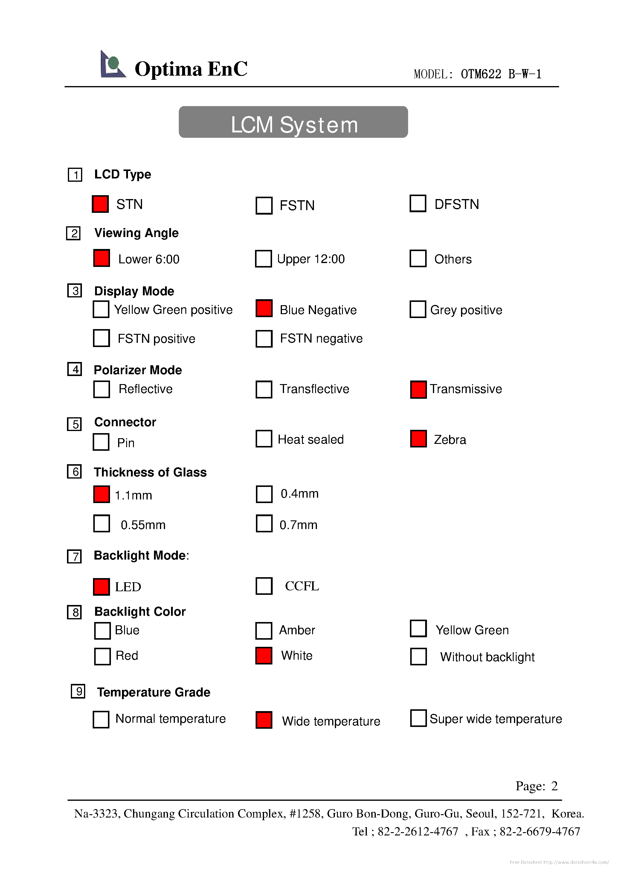 Даташит на микросхему OTM622 B-W-1 страница 2 Даташит OTM622 B-W-1 - страница 2