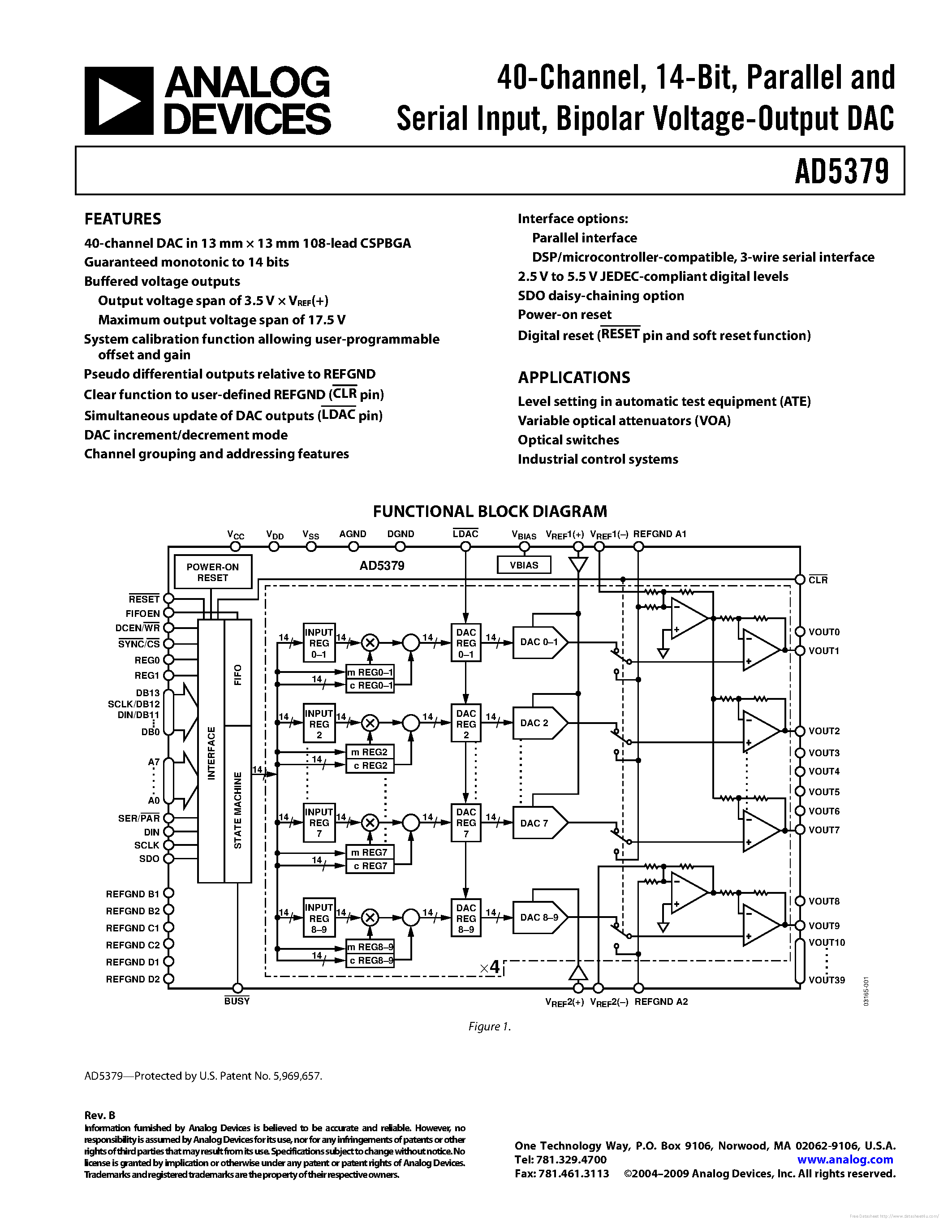 Datasheet AD5379 page 1 Datasheet AD5379 - page 1