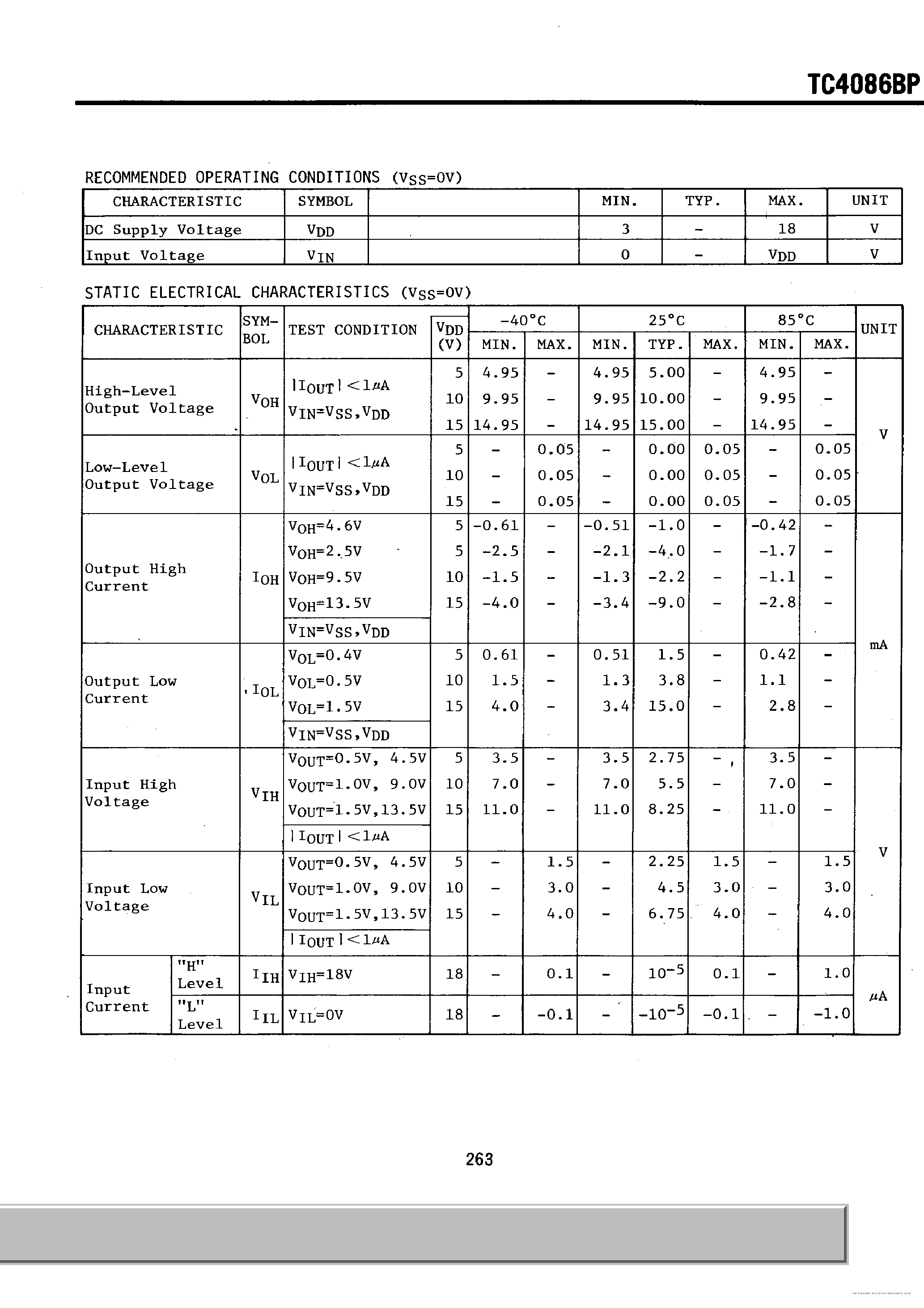 Datasheet TC4086BP page 2 Datasheet TC4086BP - page 2