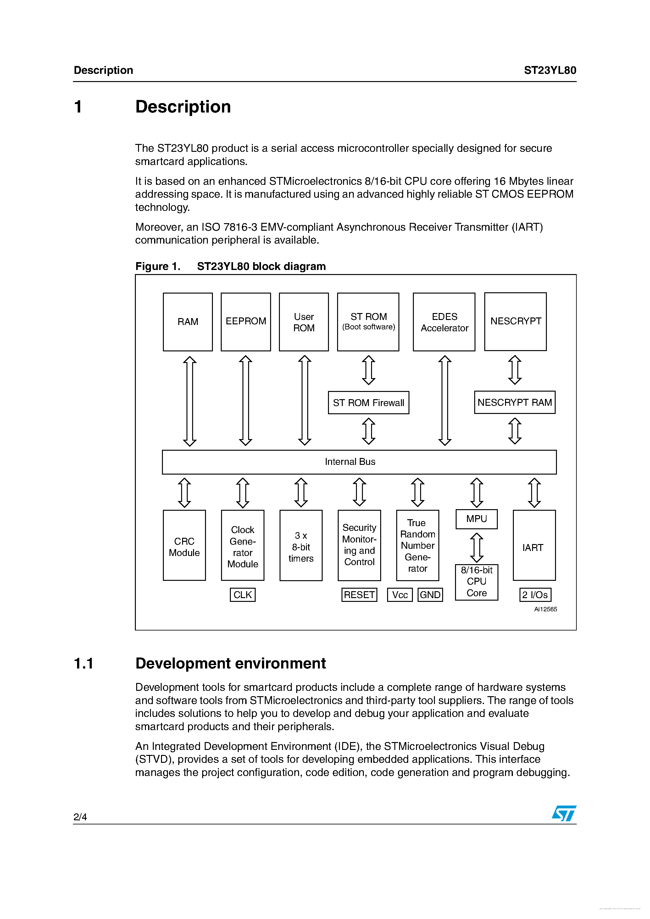 Datasheet ST23YL80 page 2 Datasheet ST23YL80 - page 2