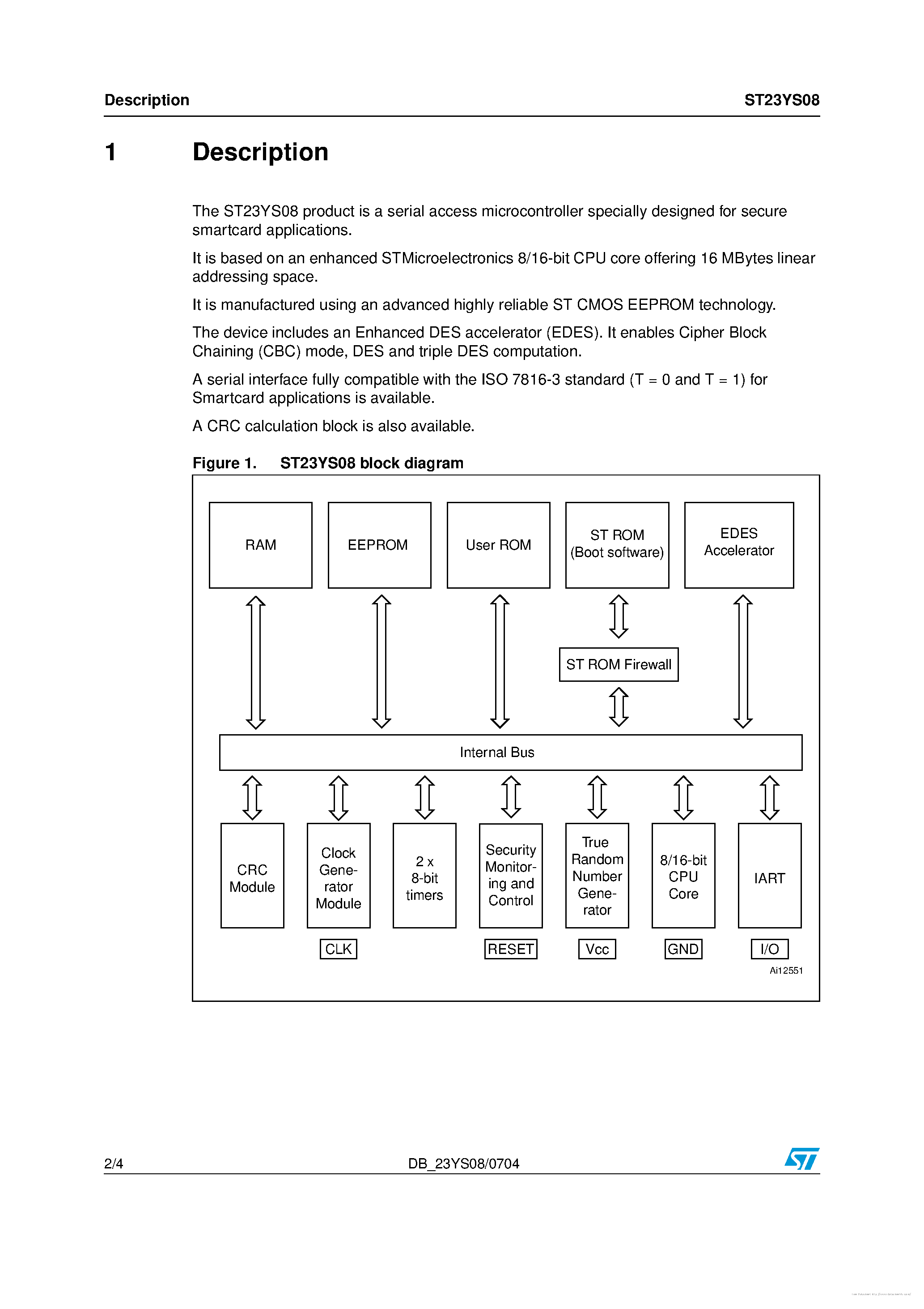 Datasheet ST23YS08 - page 2
