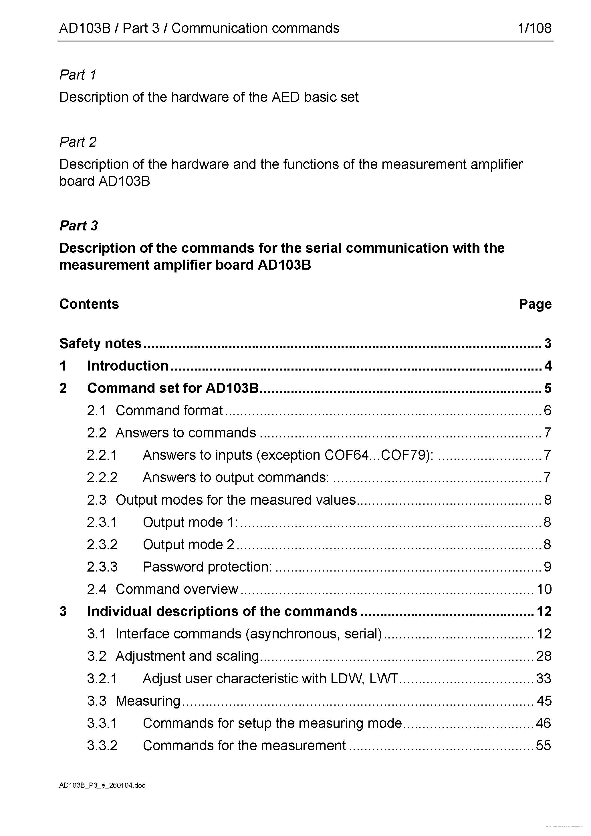 Datasheet AD103B - page 2