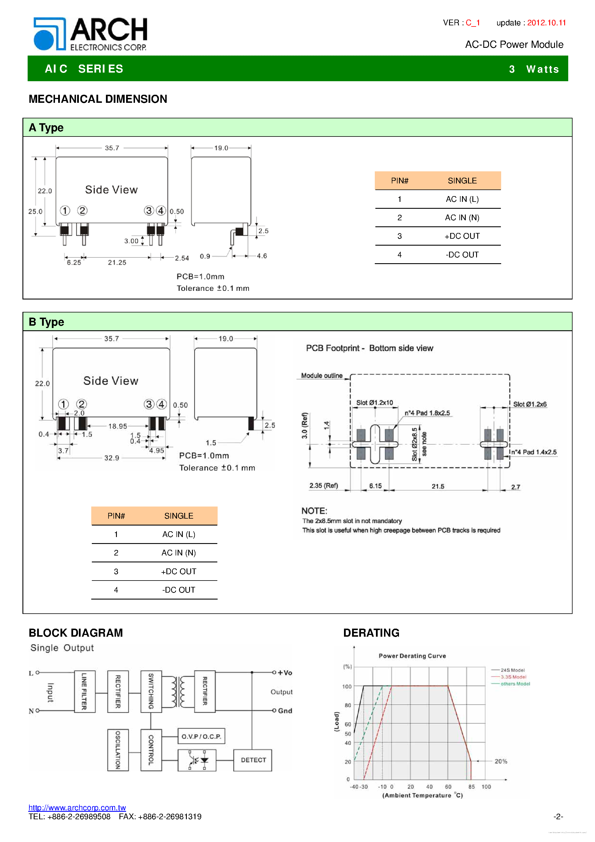 Datasheet AIC-12S - page 2