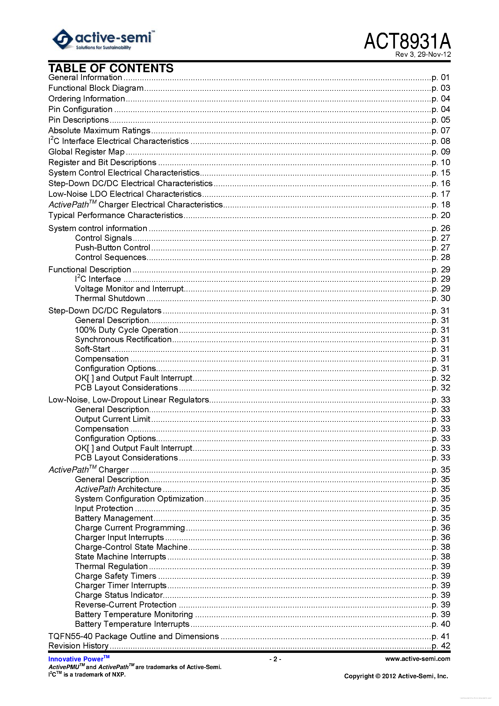 Даташит ACT8931A - страница 2