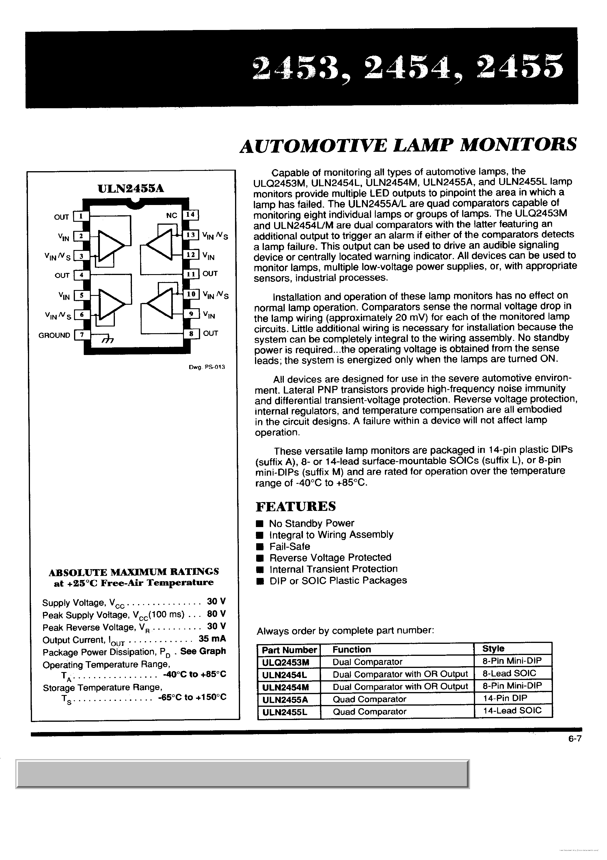 Даташит ULN2453 - страница 1