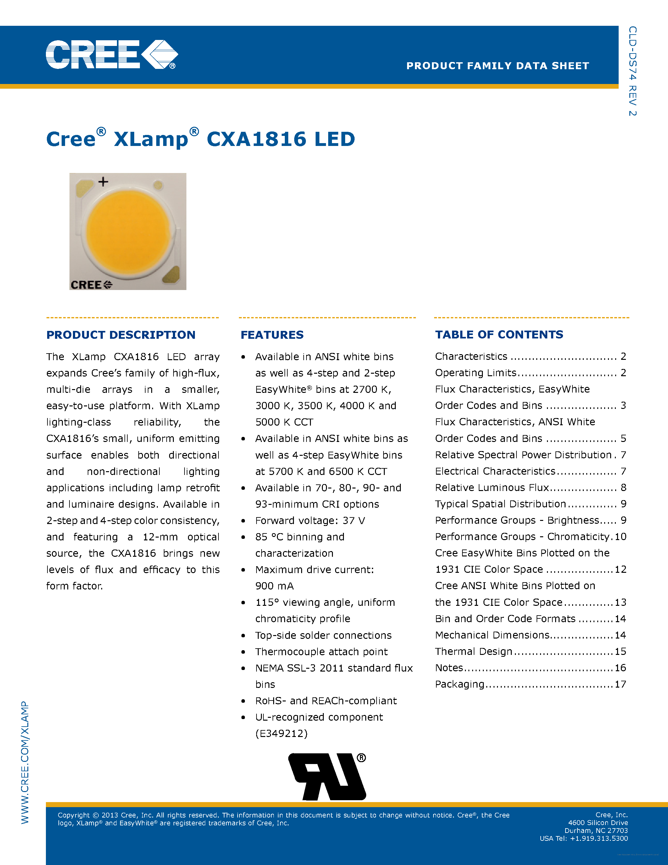 Datasheet CXA1816 - page 1
