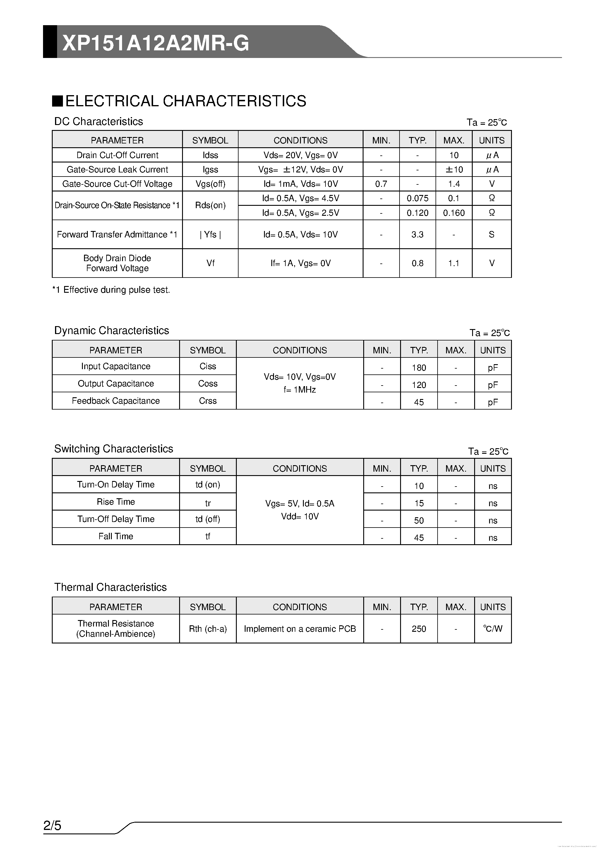 Даташит XP151A12A2MR-G - страница 2