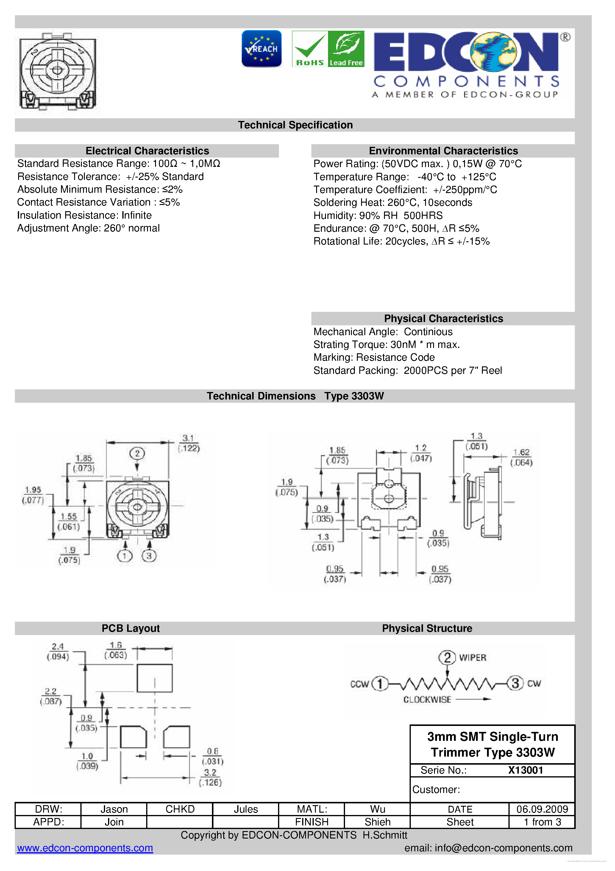 Даташит X13001 - страница 1