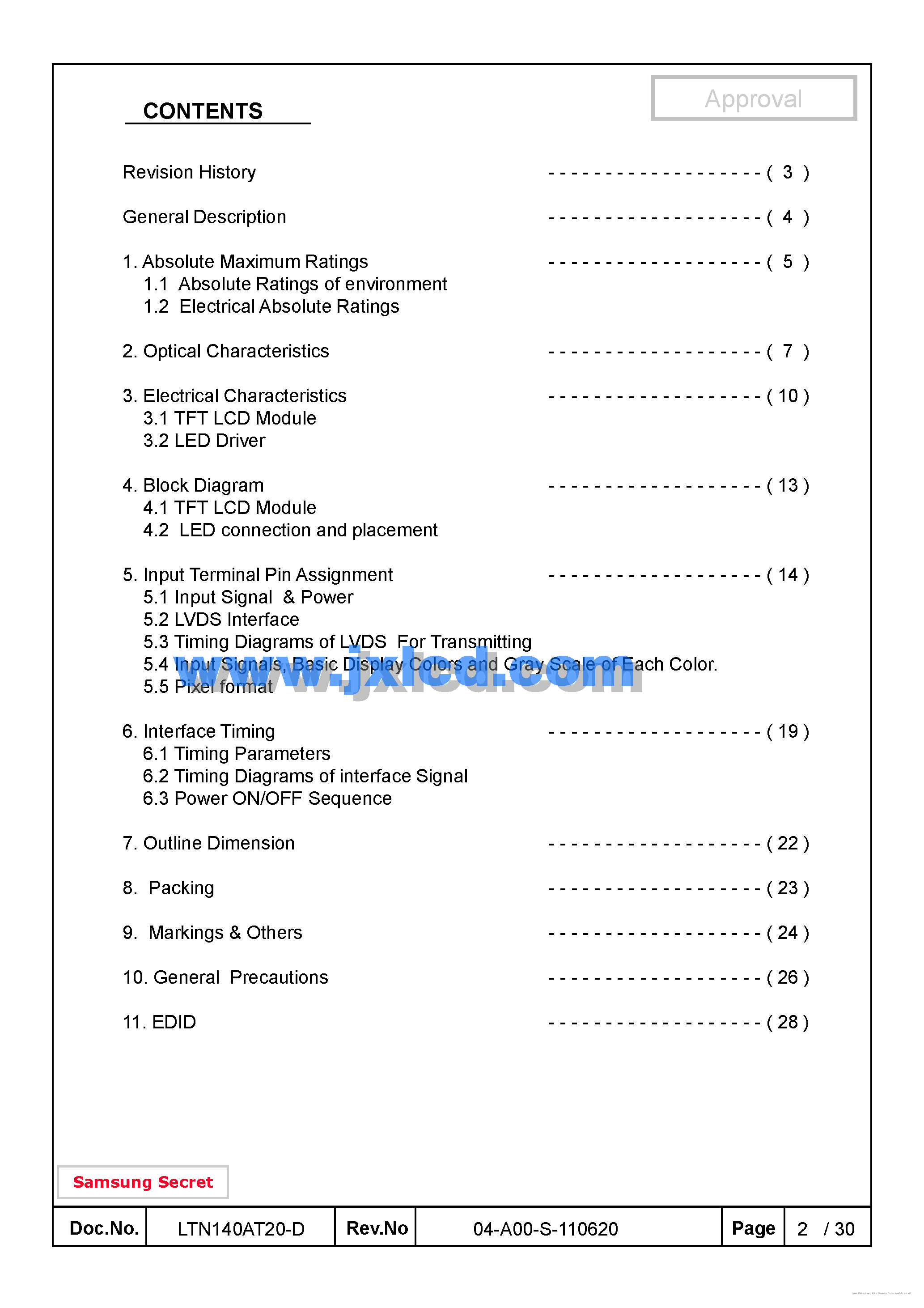 Datasheet LTN140AT20-D - page 2