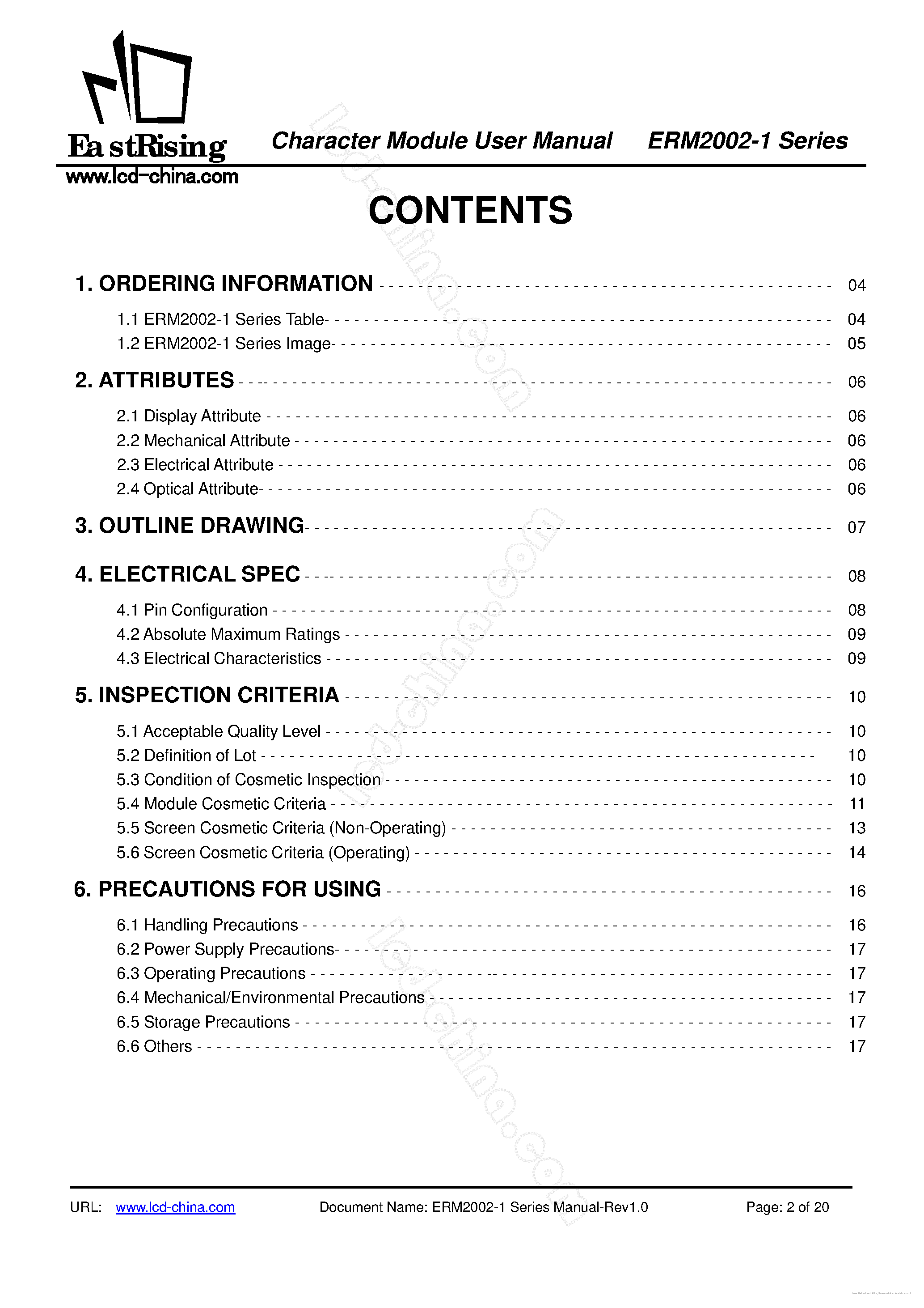 Datasheet ERM2002-1 - page 2